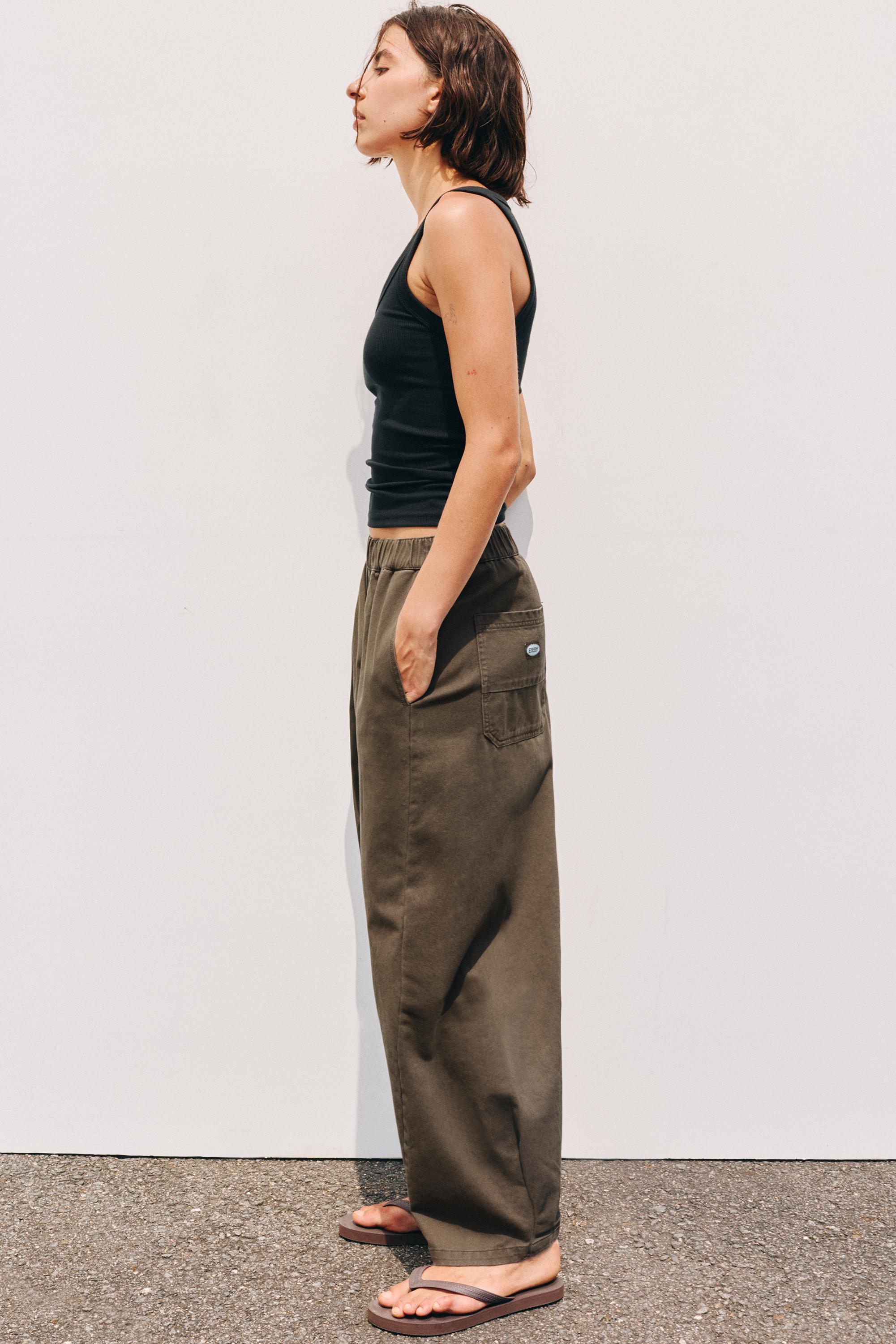 Barrel trousers — Brown