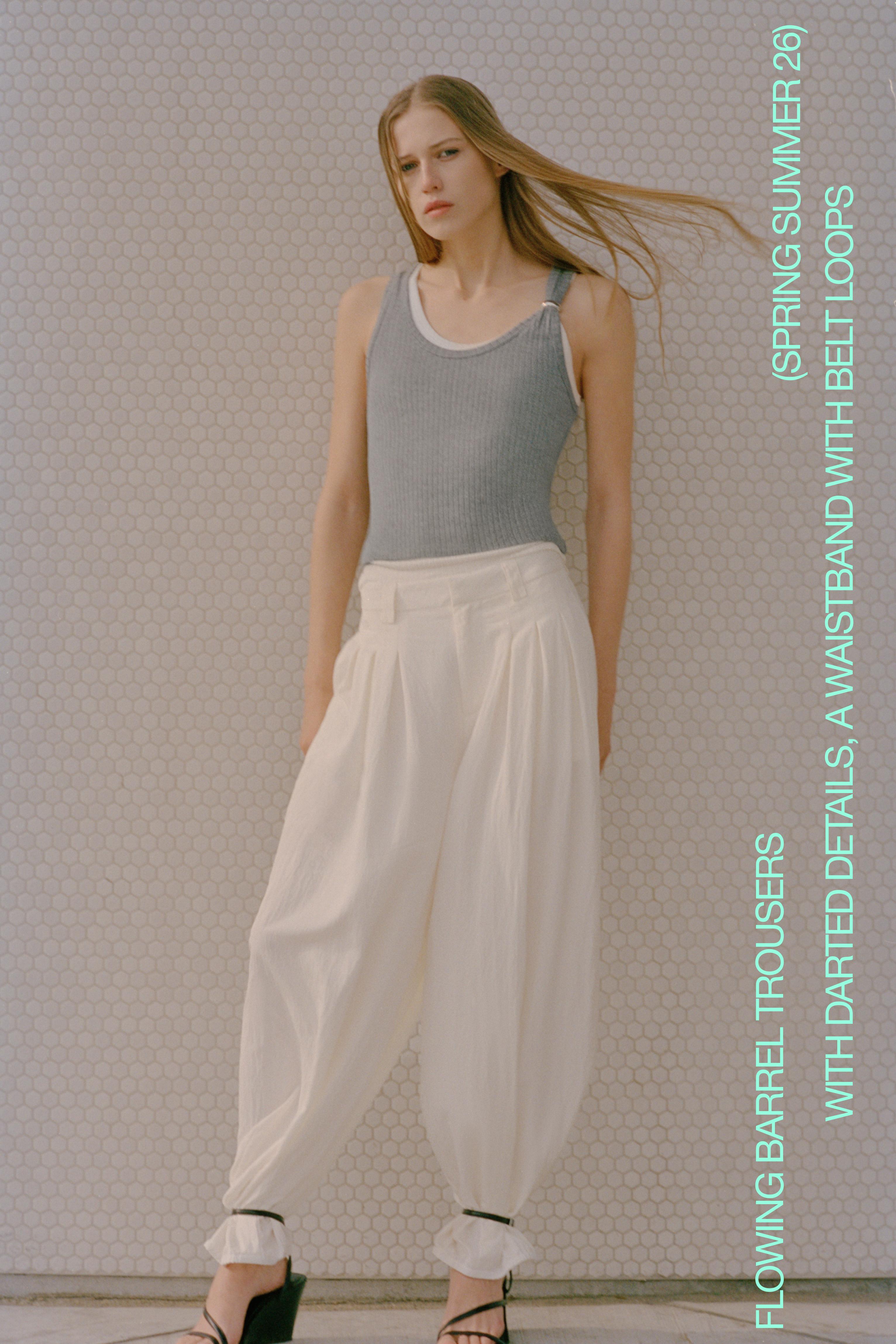 Pensi detaylı şalvar pantolon - Görsel 18