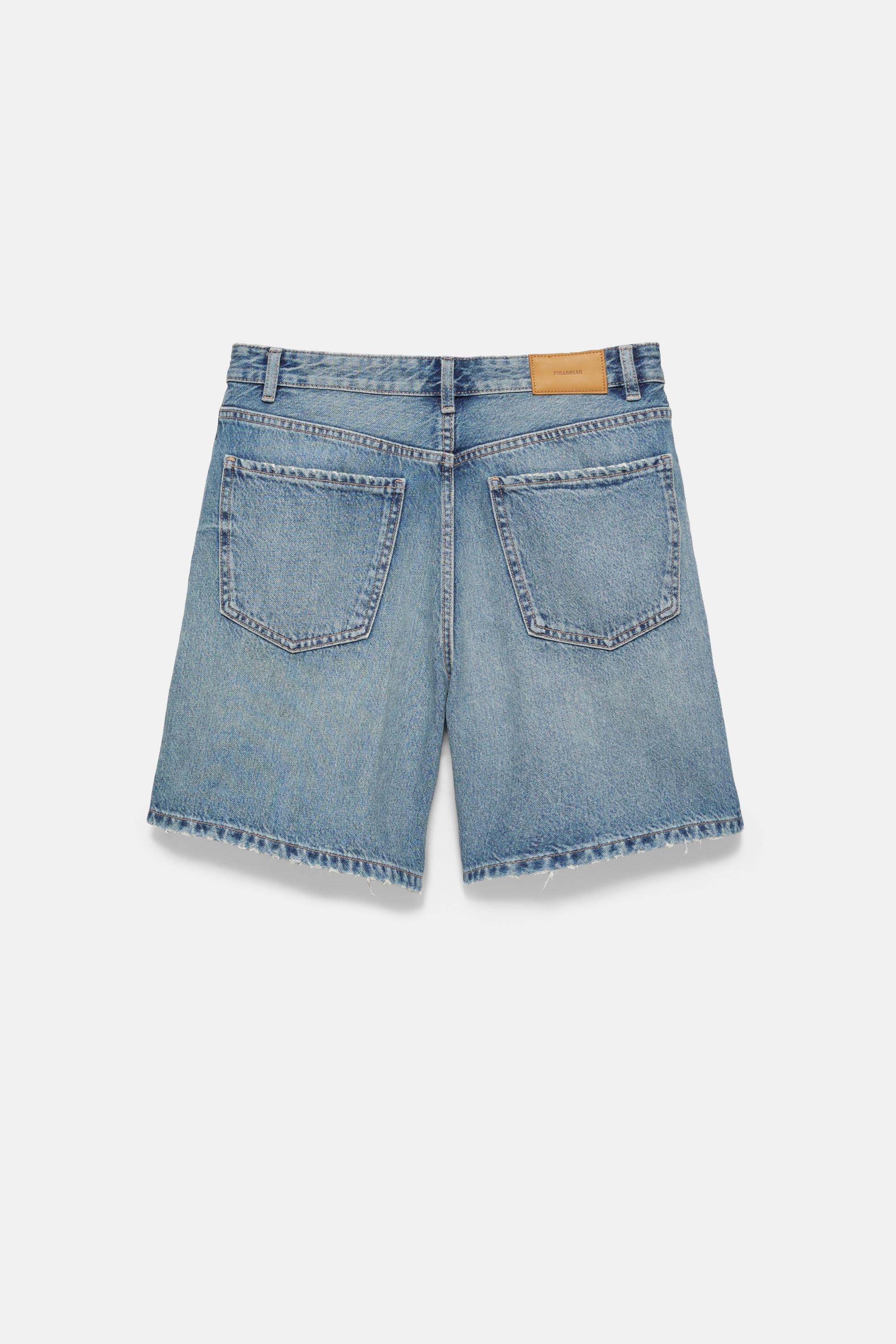 Denim Bermuda shorts — Medium blue