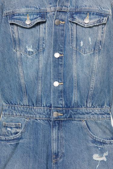 Long denim jumpsuit — Medium blue 9