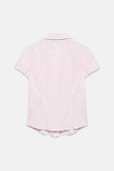 Slim fit short sleeve shirt — Pink/White 6