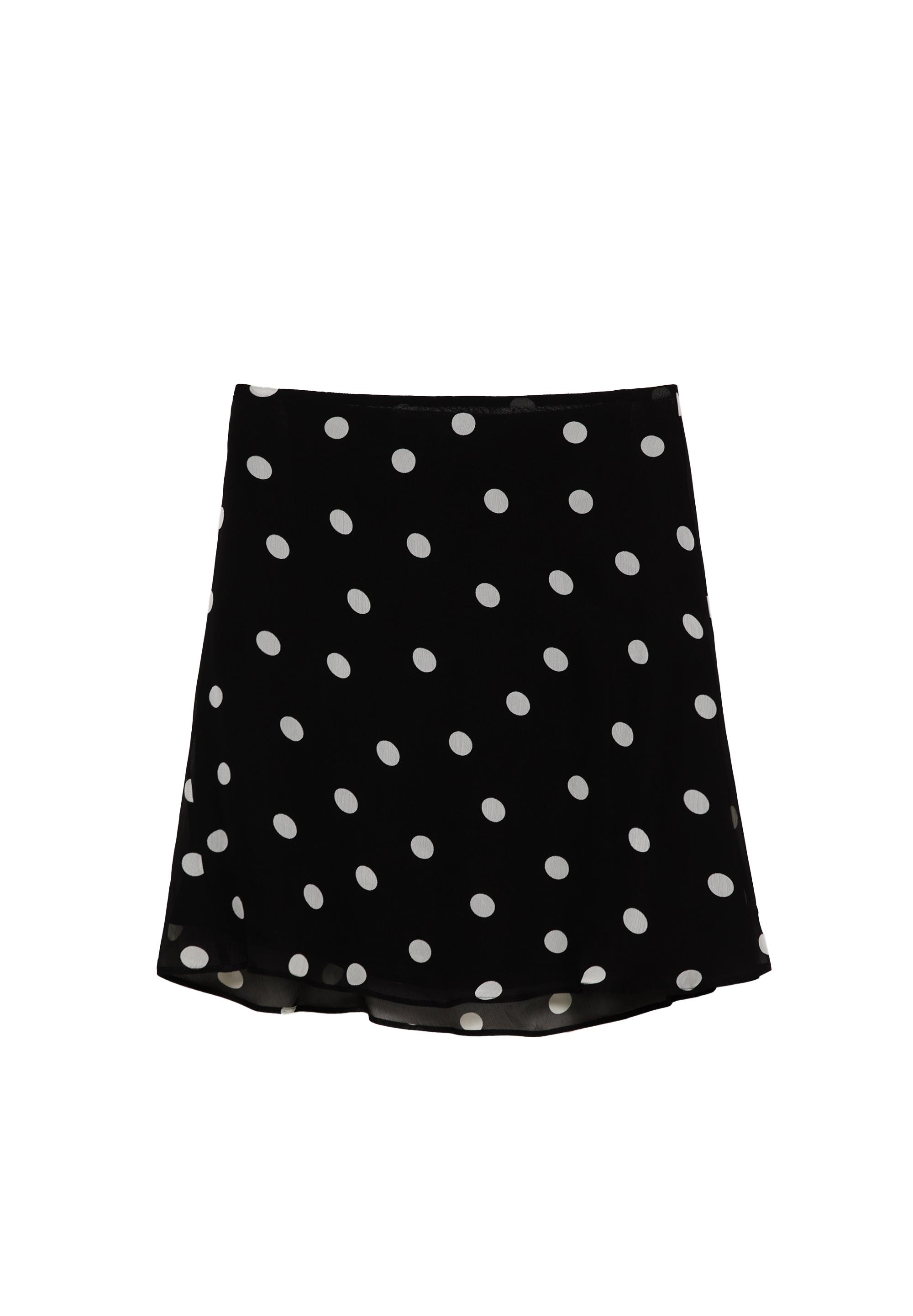 Polka dot skirt — Black