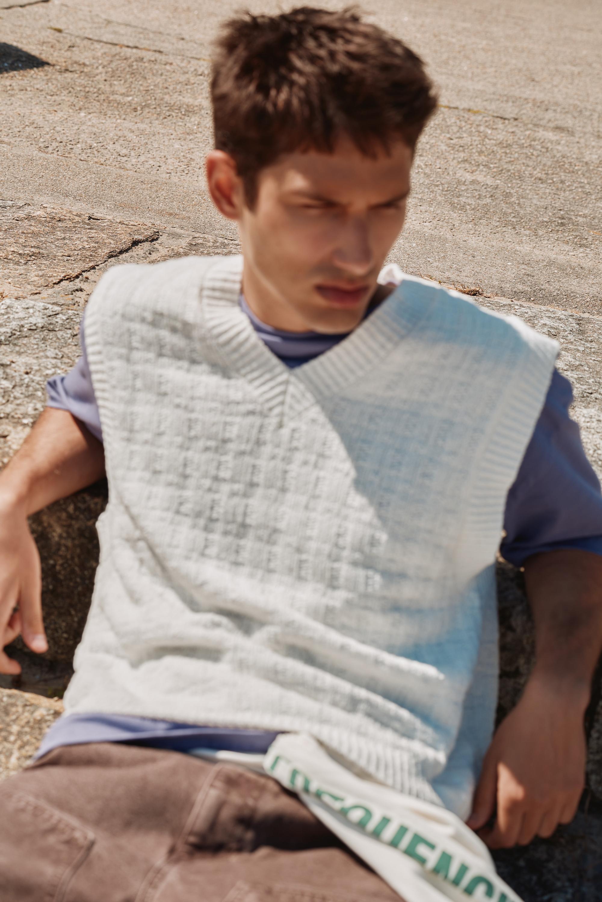 Bouclé vest — Bright white