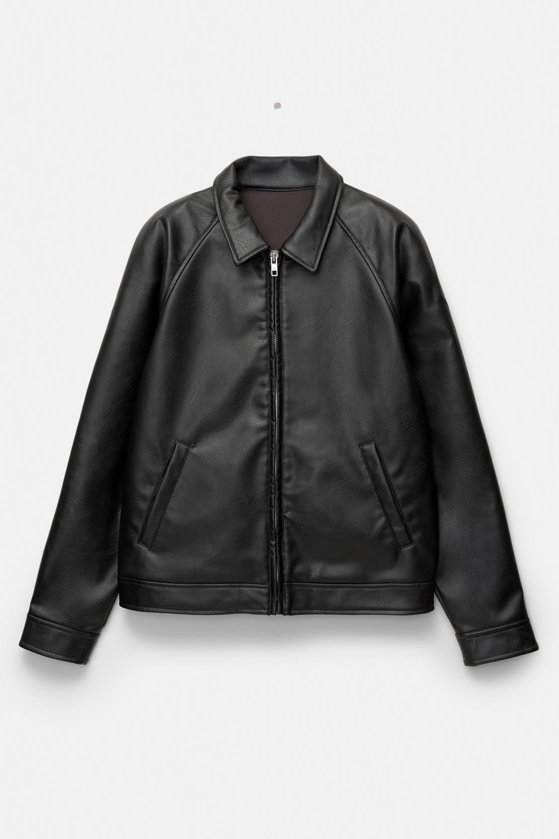 Chaqueta Worker Cazadora Piel Pull And Bear Chaqueta De Cuero Roja