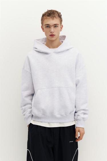 STWD hood sweatshirt — Pale marl 1
