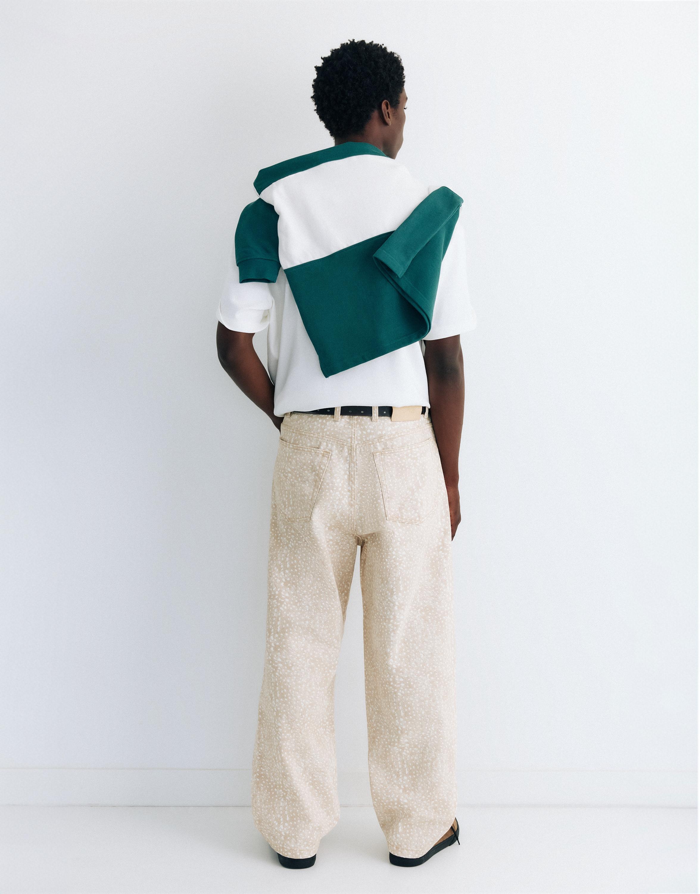 Animal print trousers — Beige