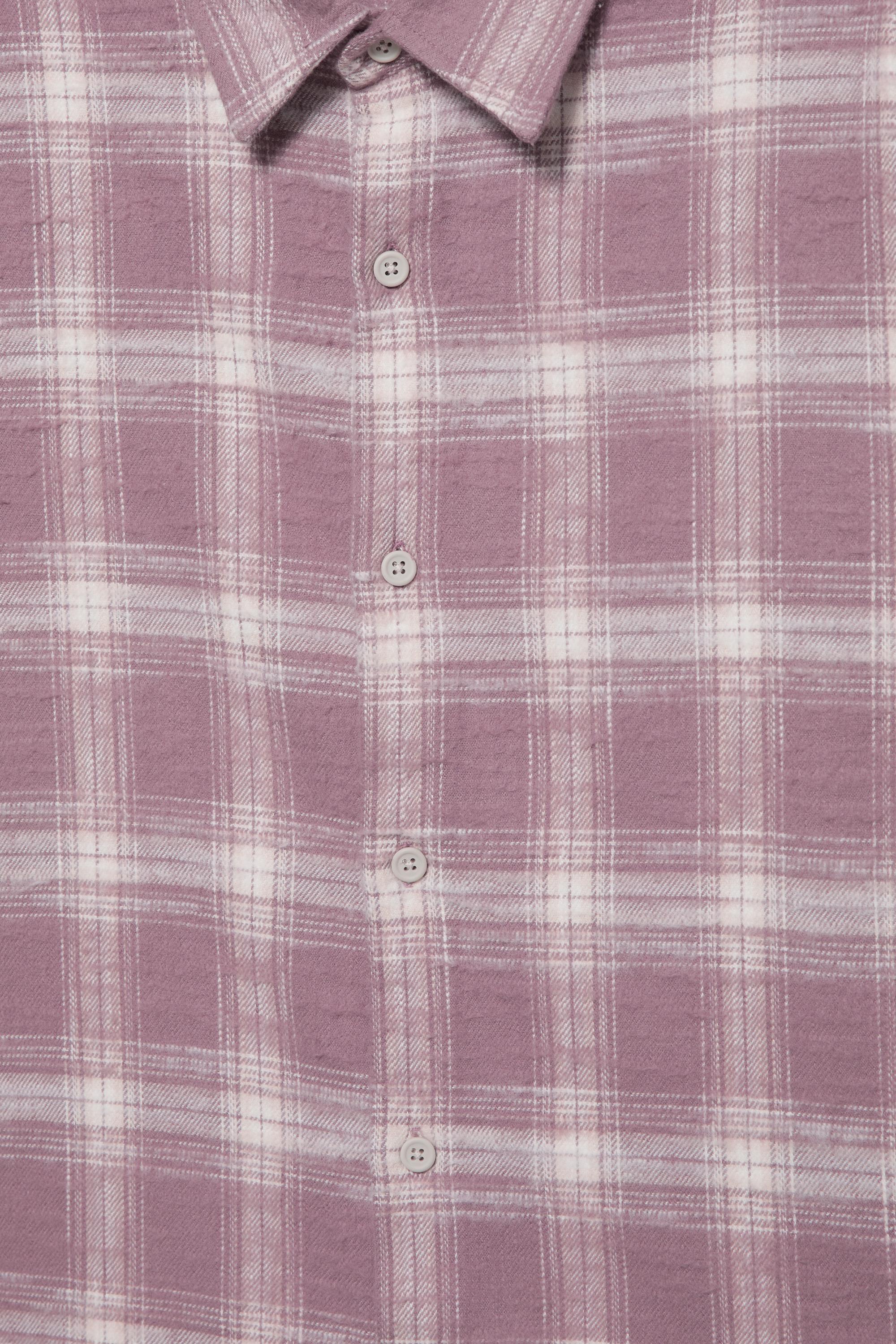 Kareli uzun kollu gömlek - Görsel 17