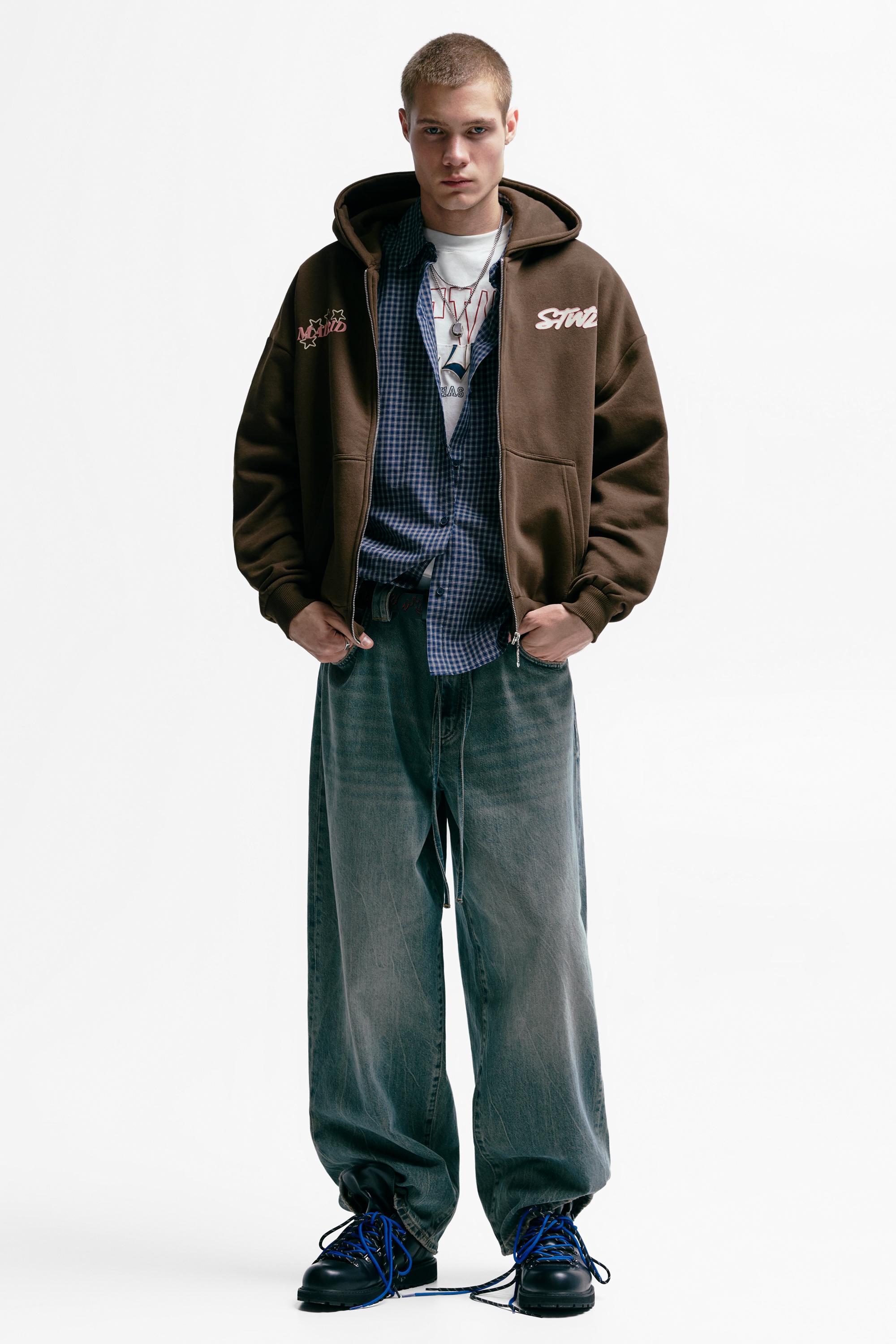 STWD Madrid fermuarlı kapüşonlu sweatshirt - Görsel 8