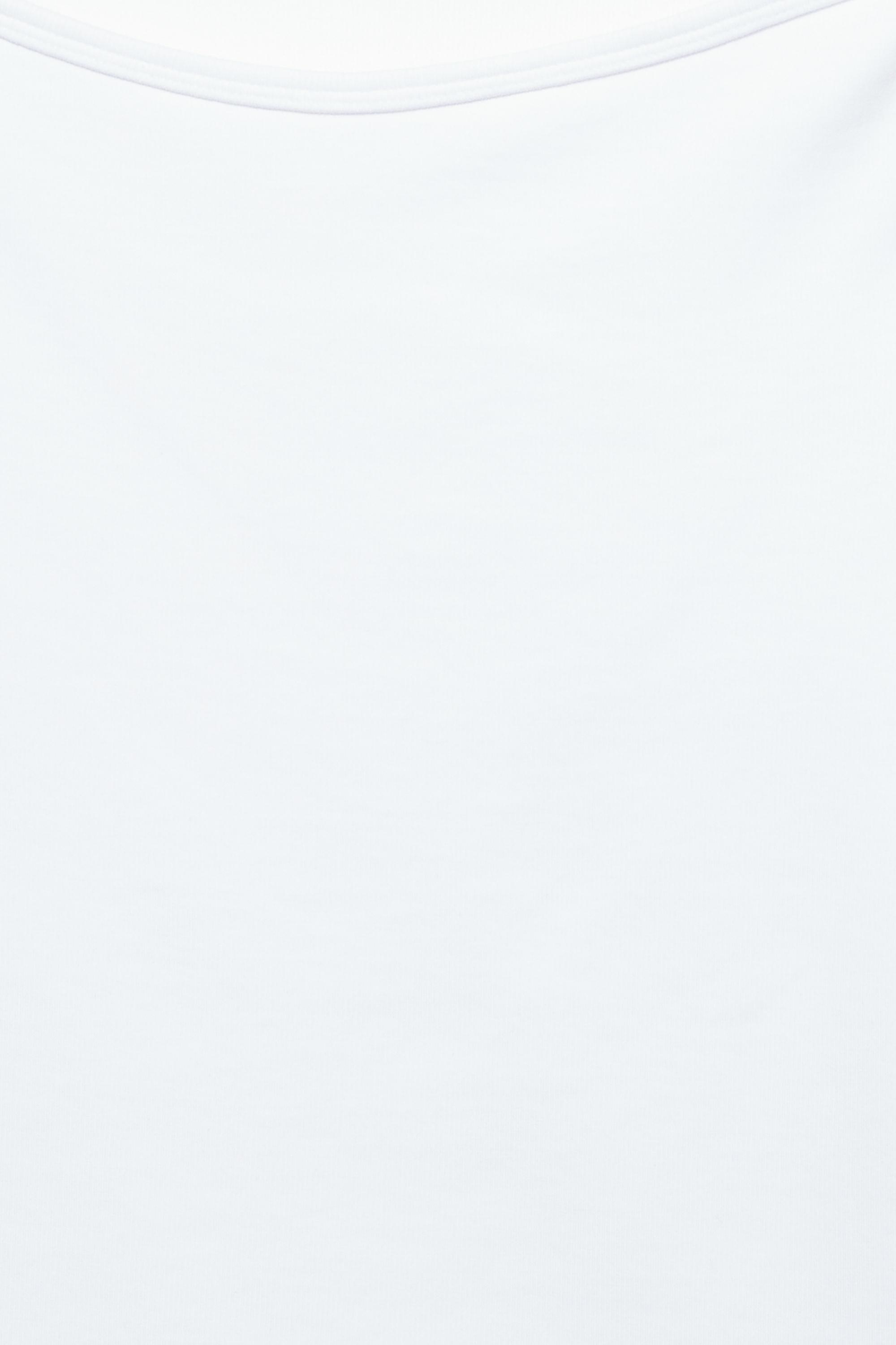 Long sleeve boat neck T-shirt — White