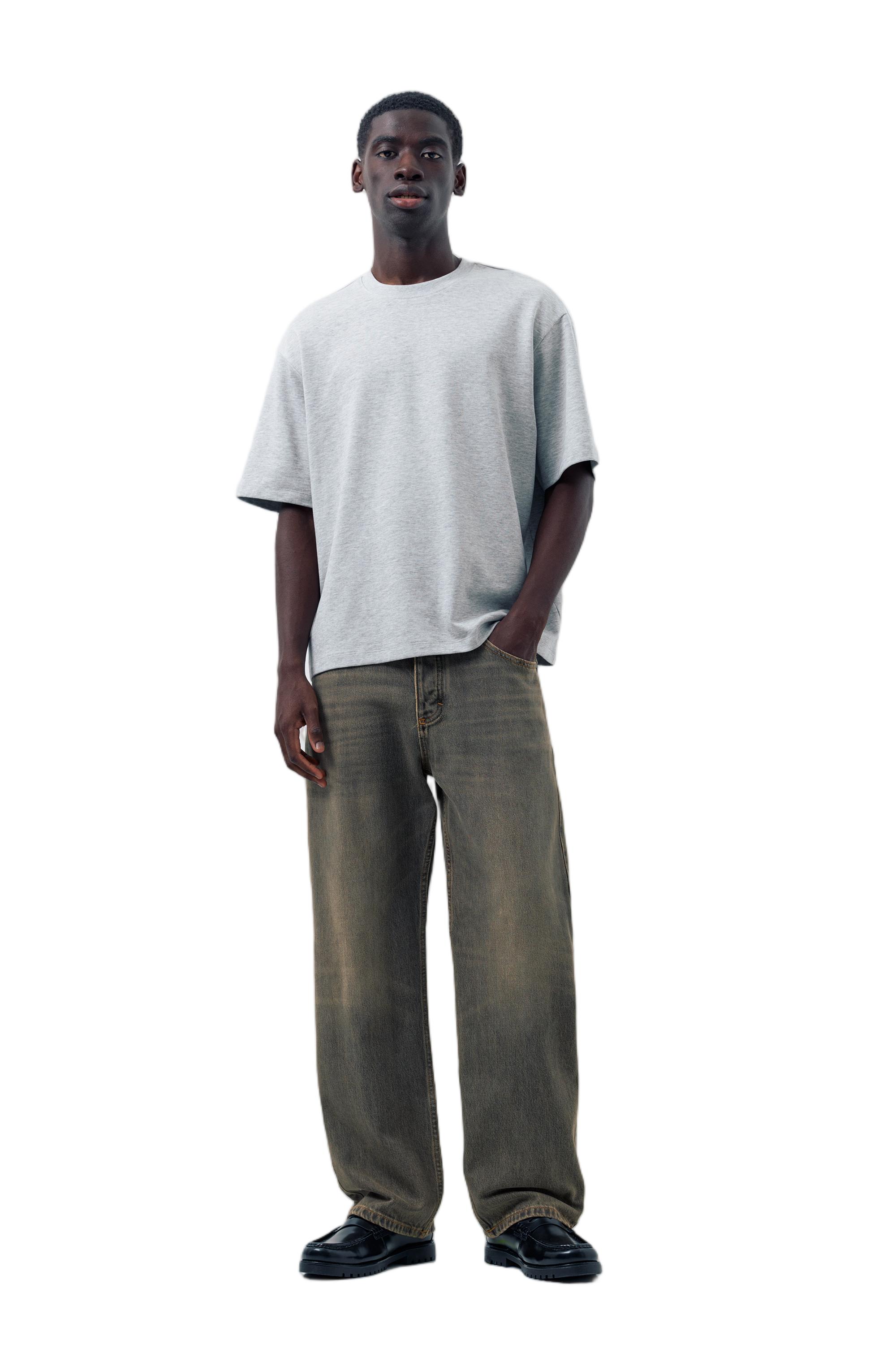 Regular straight-leg jeans — Tobacco brown