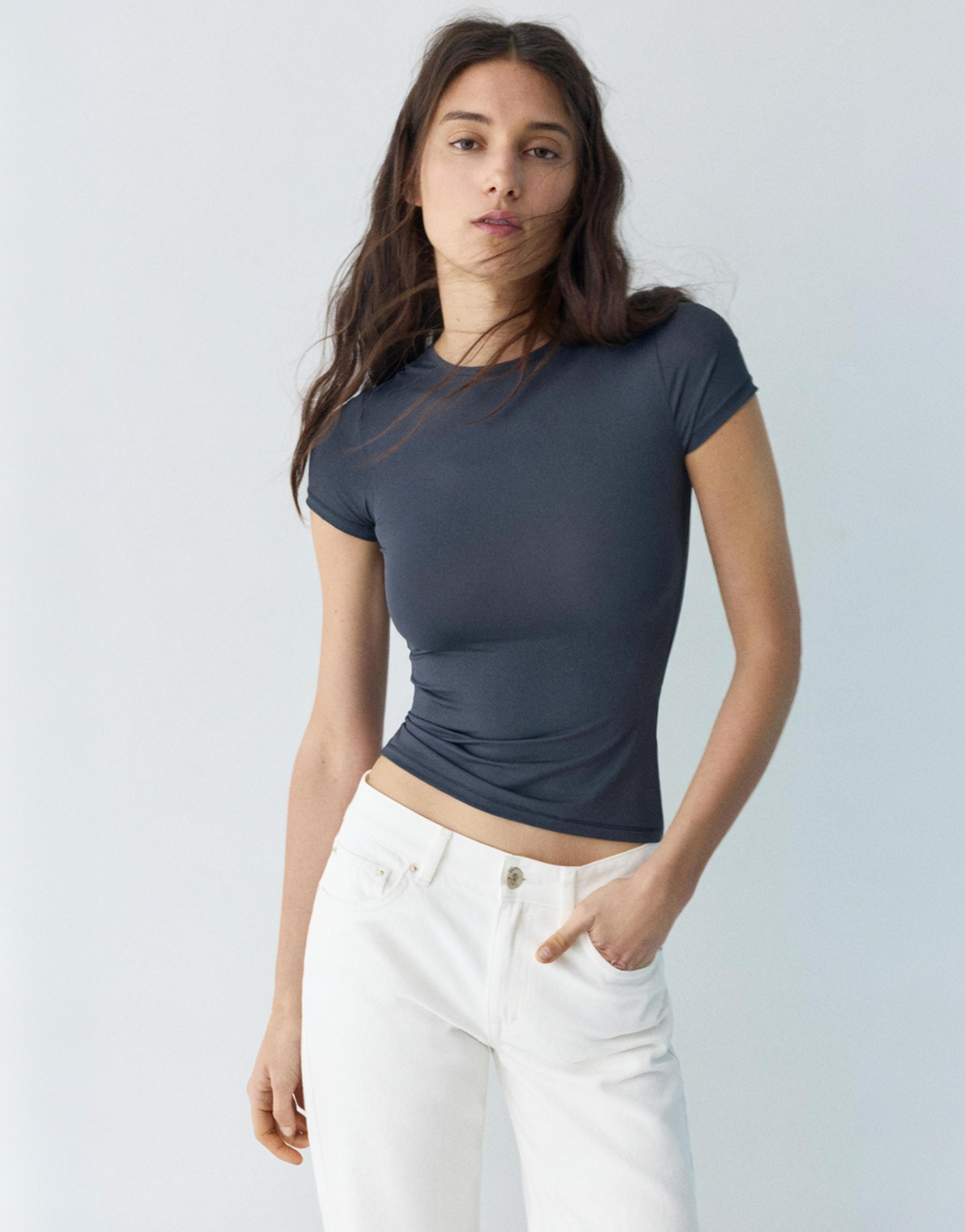 Kısa kollu poliamid tişört - Görsel 32