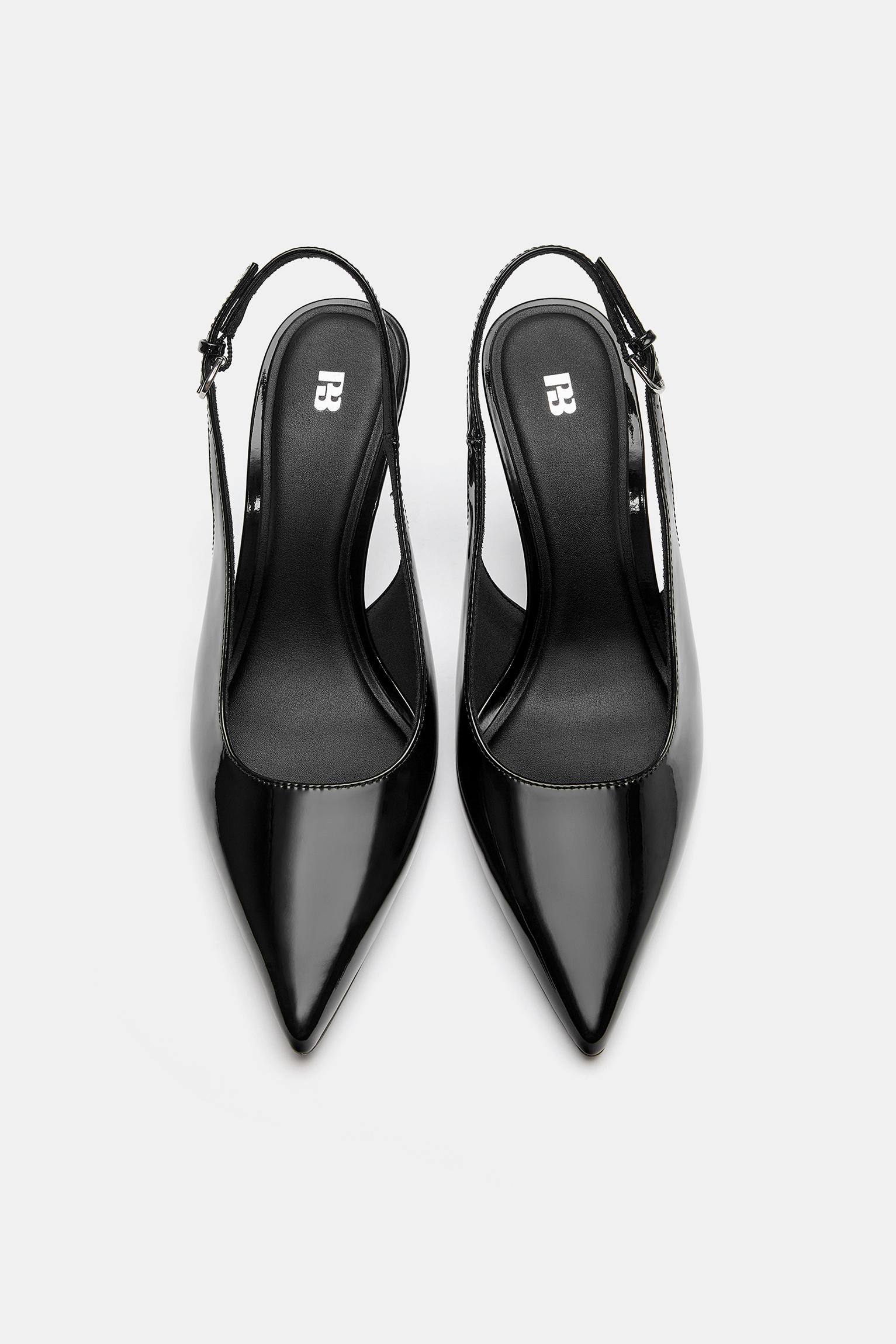 Patent high-heel shoes — Black