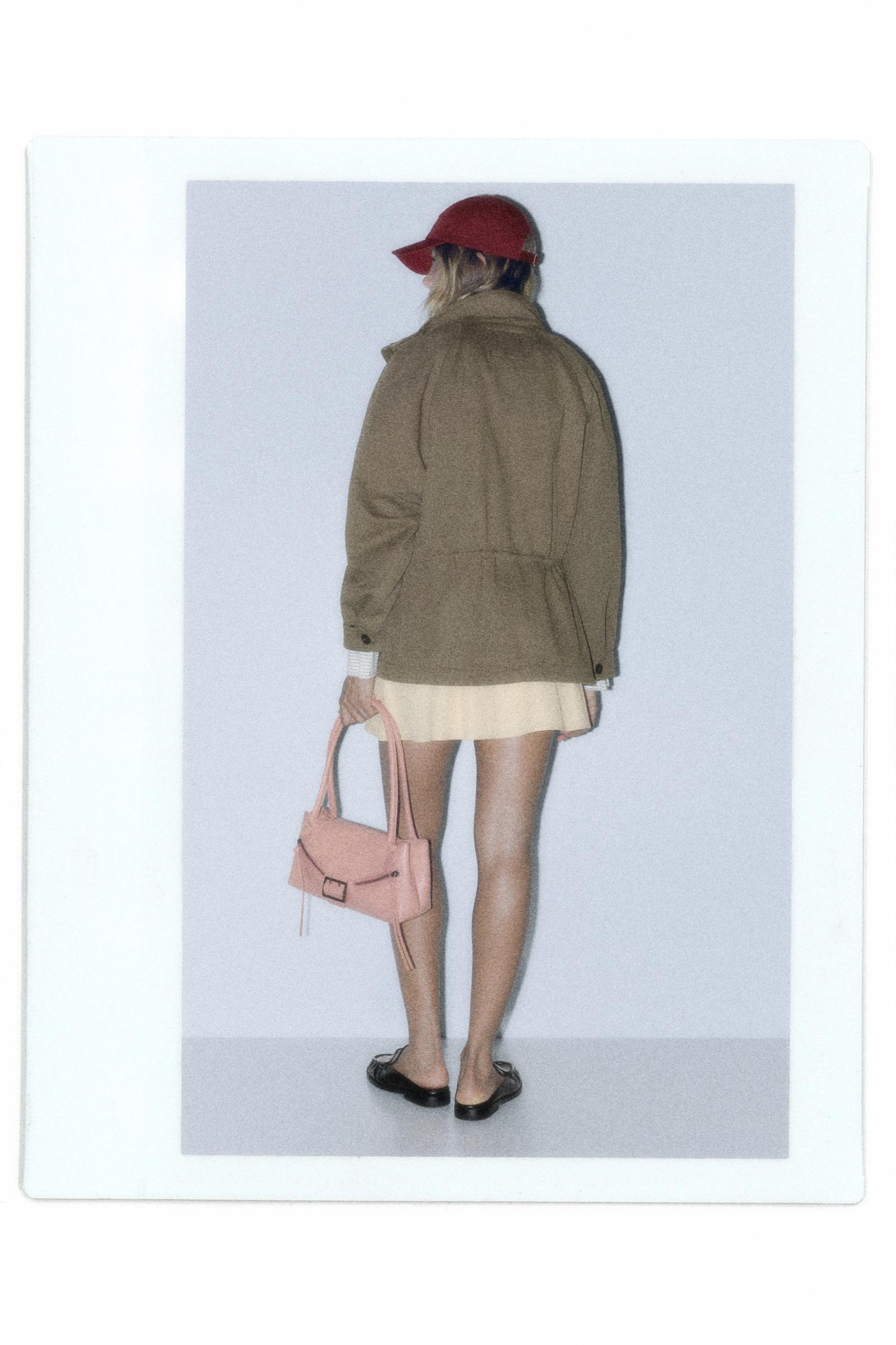 Short high-neck parka — Dark khaki