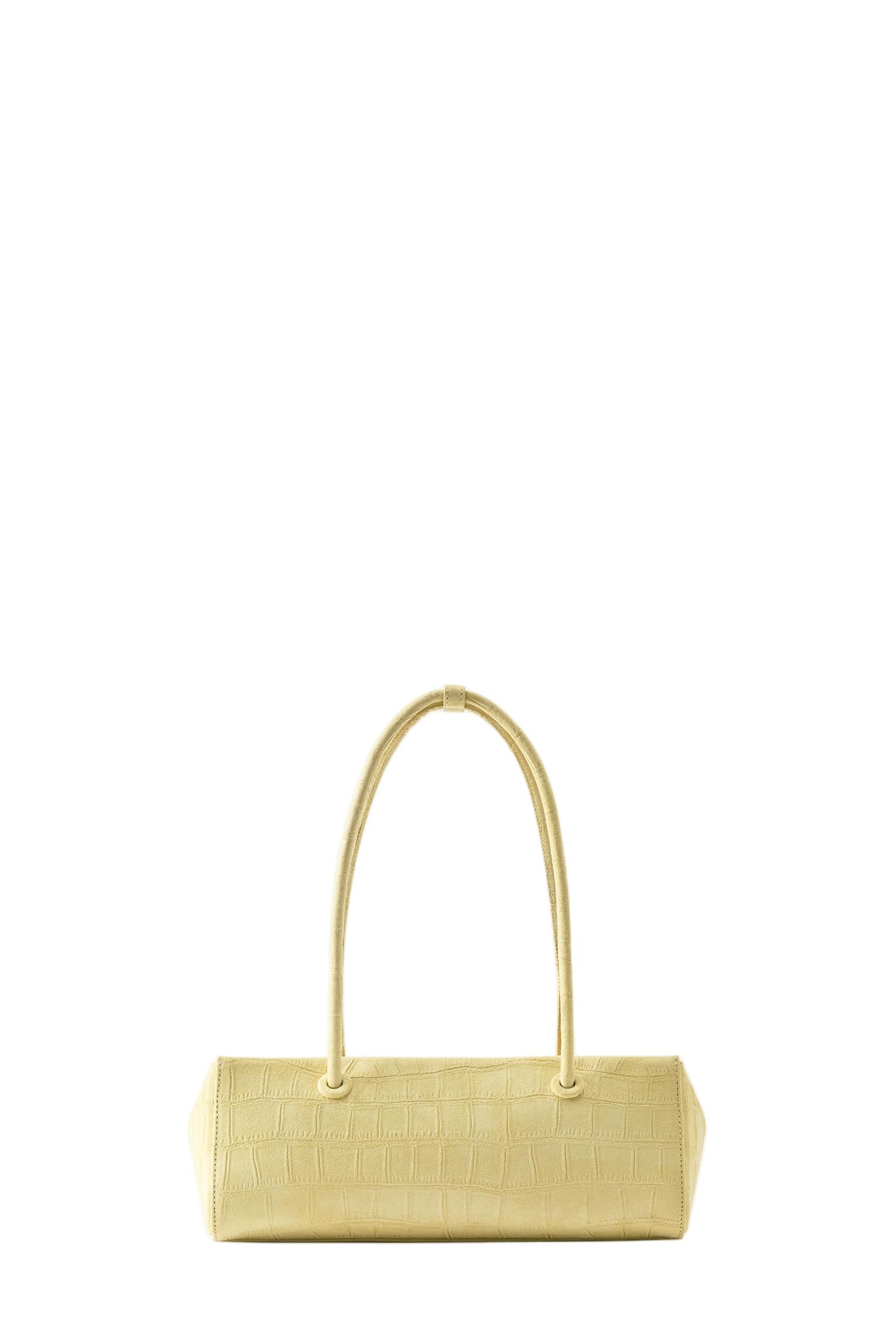 Textured shoulder bag — Yellow