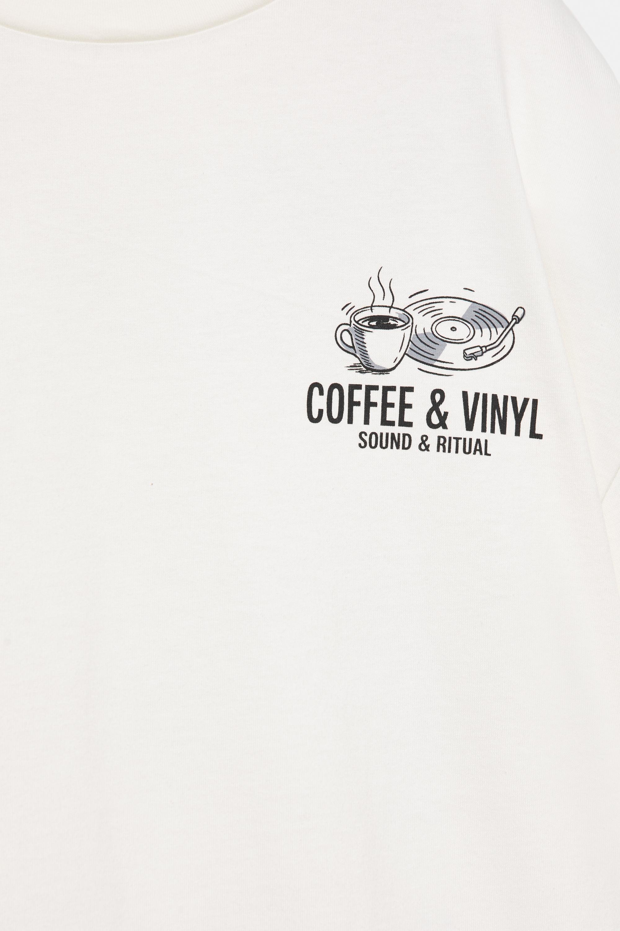 Coffee & Vinyl graphic oversize T-shirt — Ice