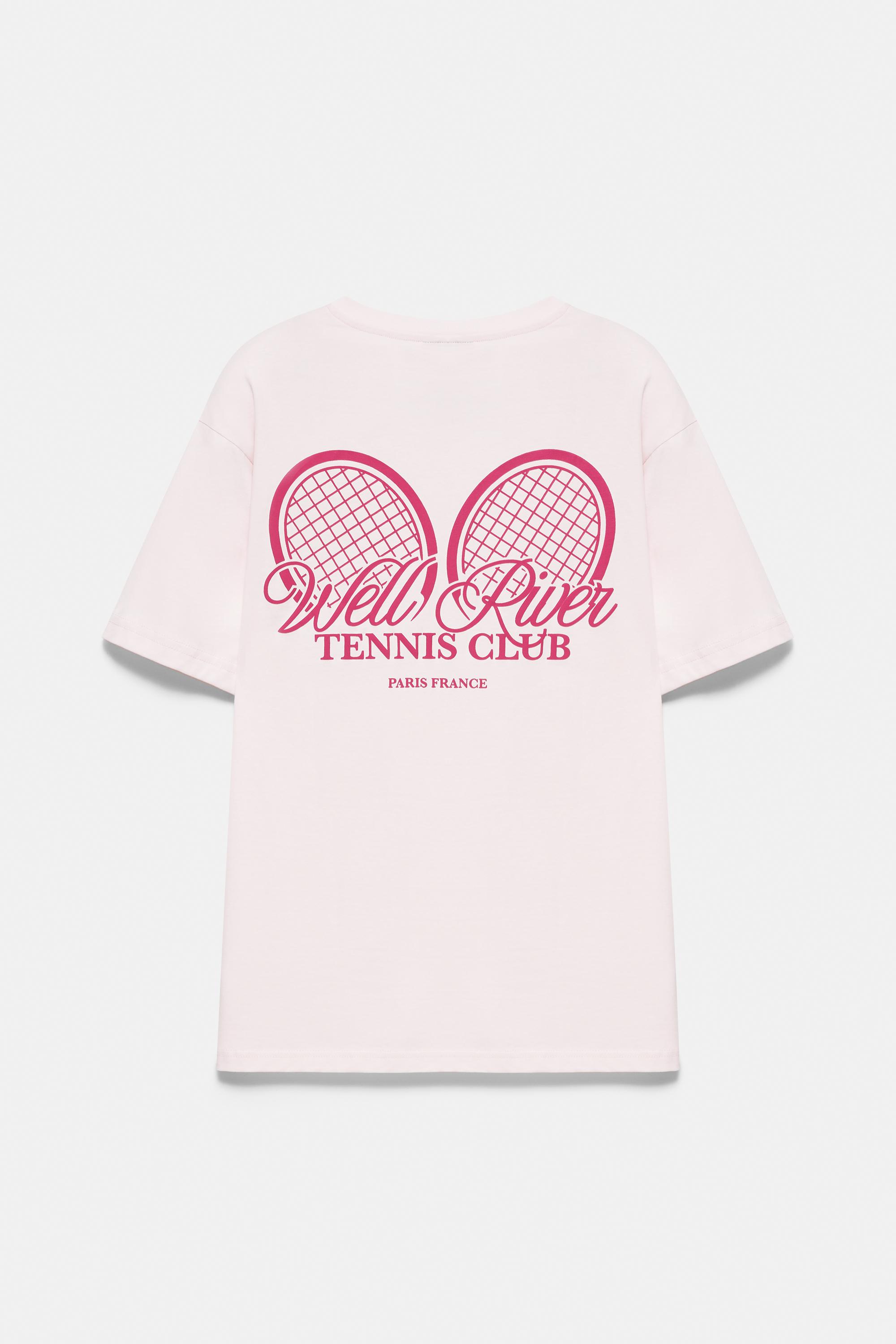 Tennis Club graphic T-shirt — Pink