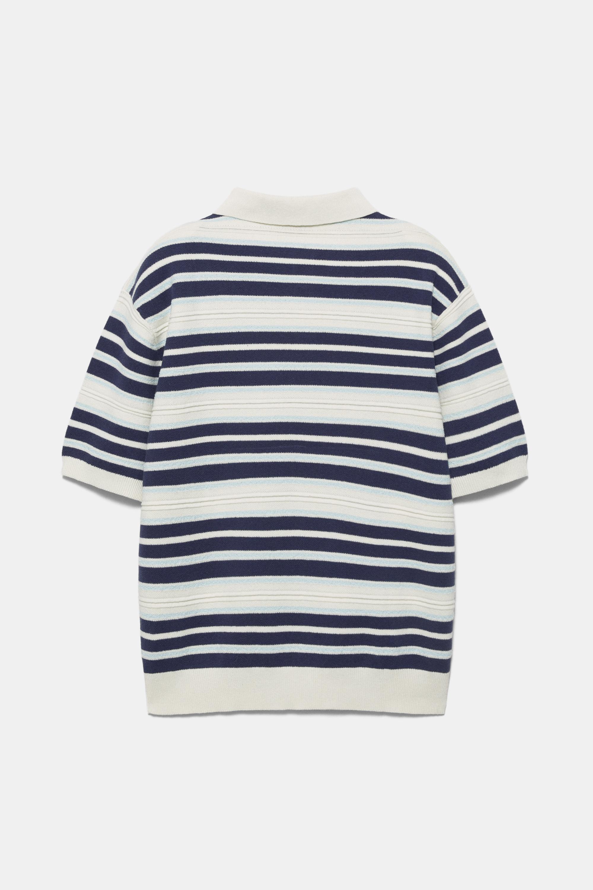 STWD çizgili örme polo - Görsel 3