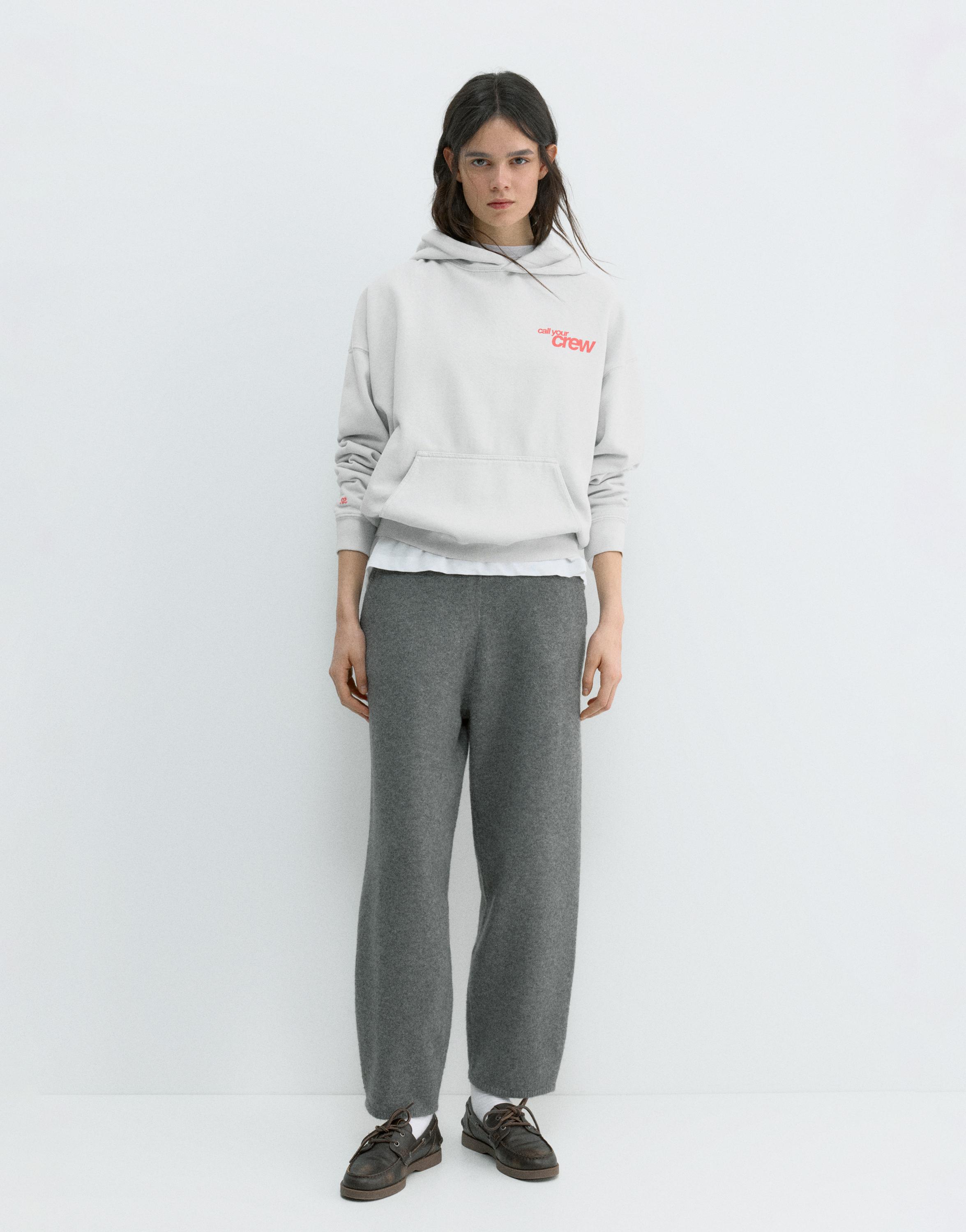 Crew Studios hoodie — Pale grey