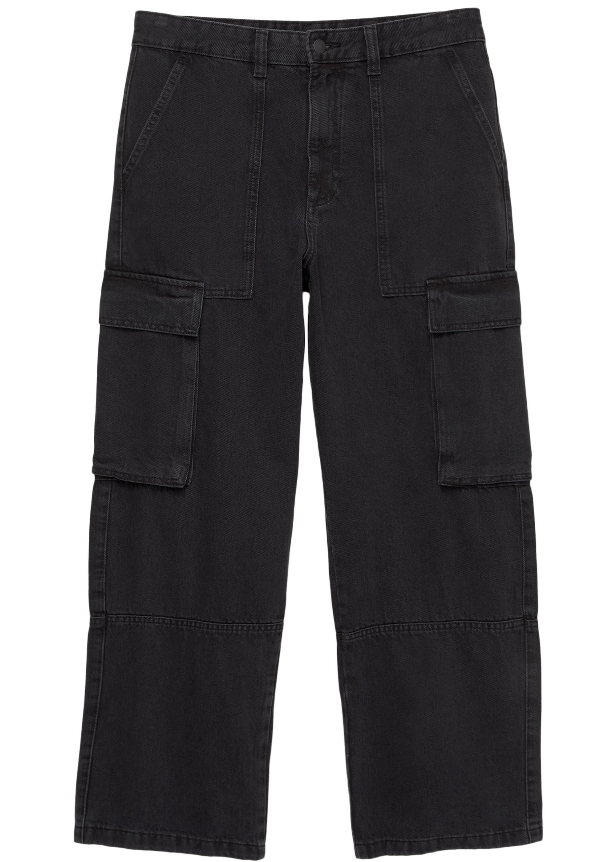 Baggy cargo jeans — Faded black