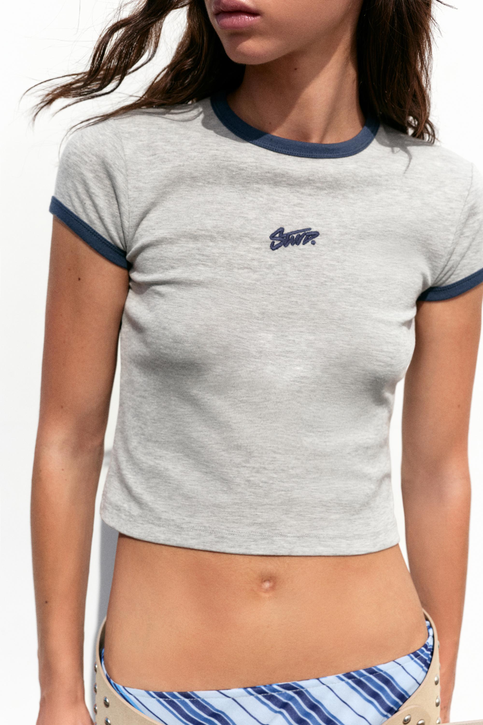 STWD graphic T-shirt — Grey marl