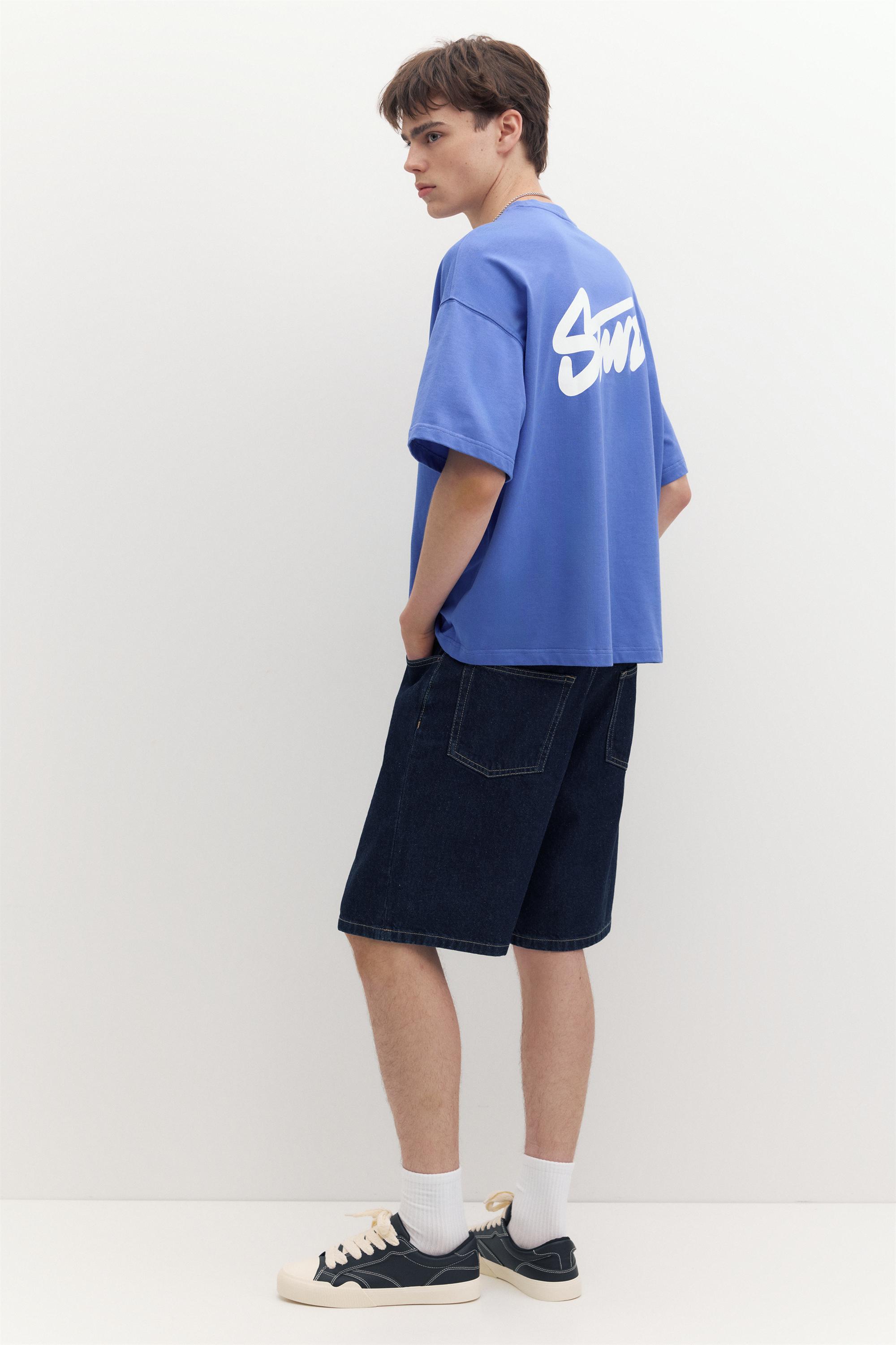 STWD logo boxy T-shirt — Blue