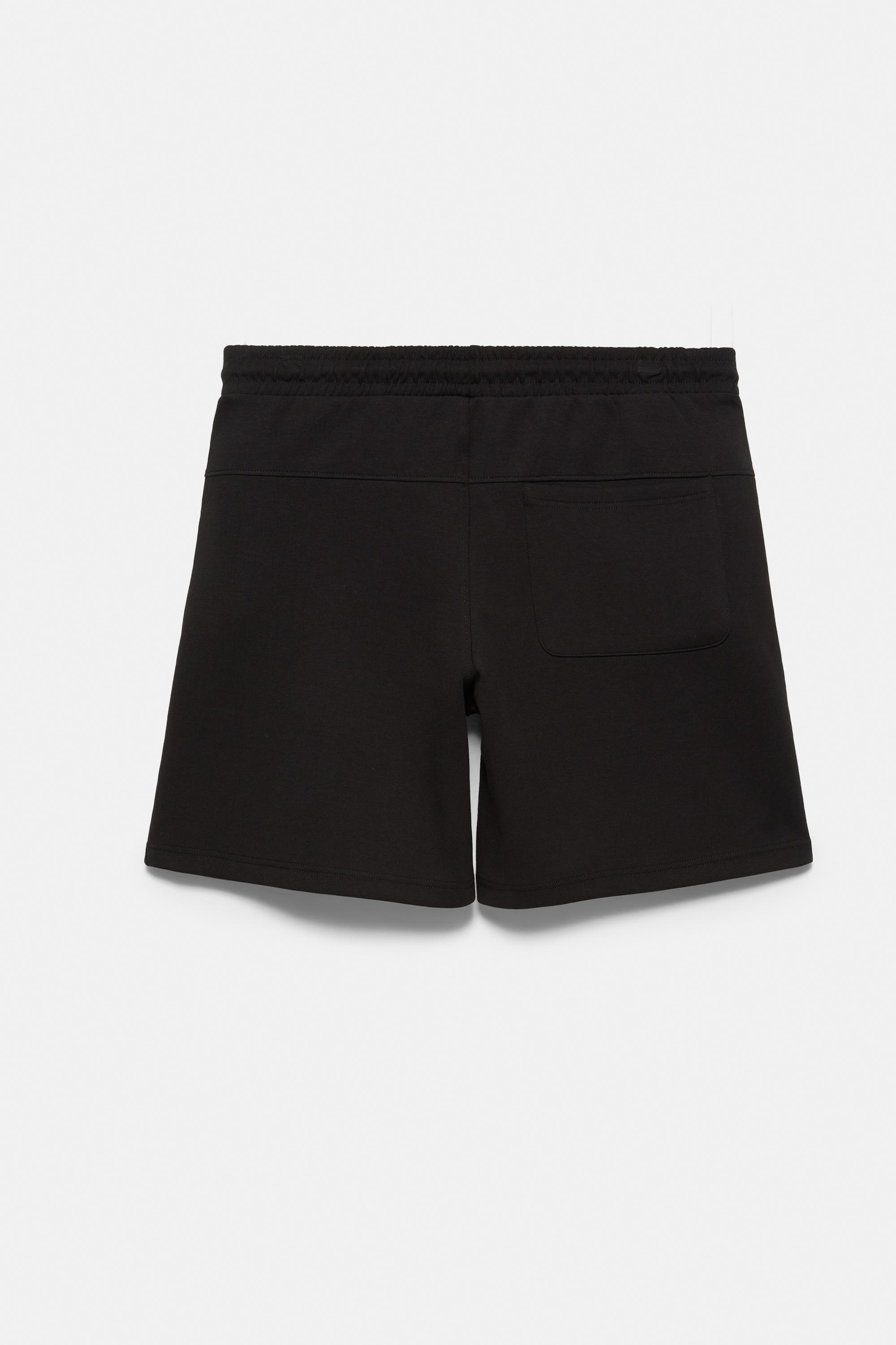 Regular fit jogger Bermuda shorts — Black