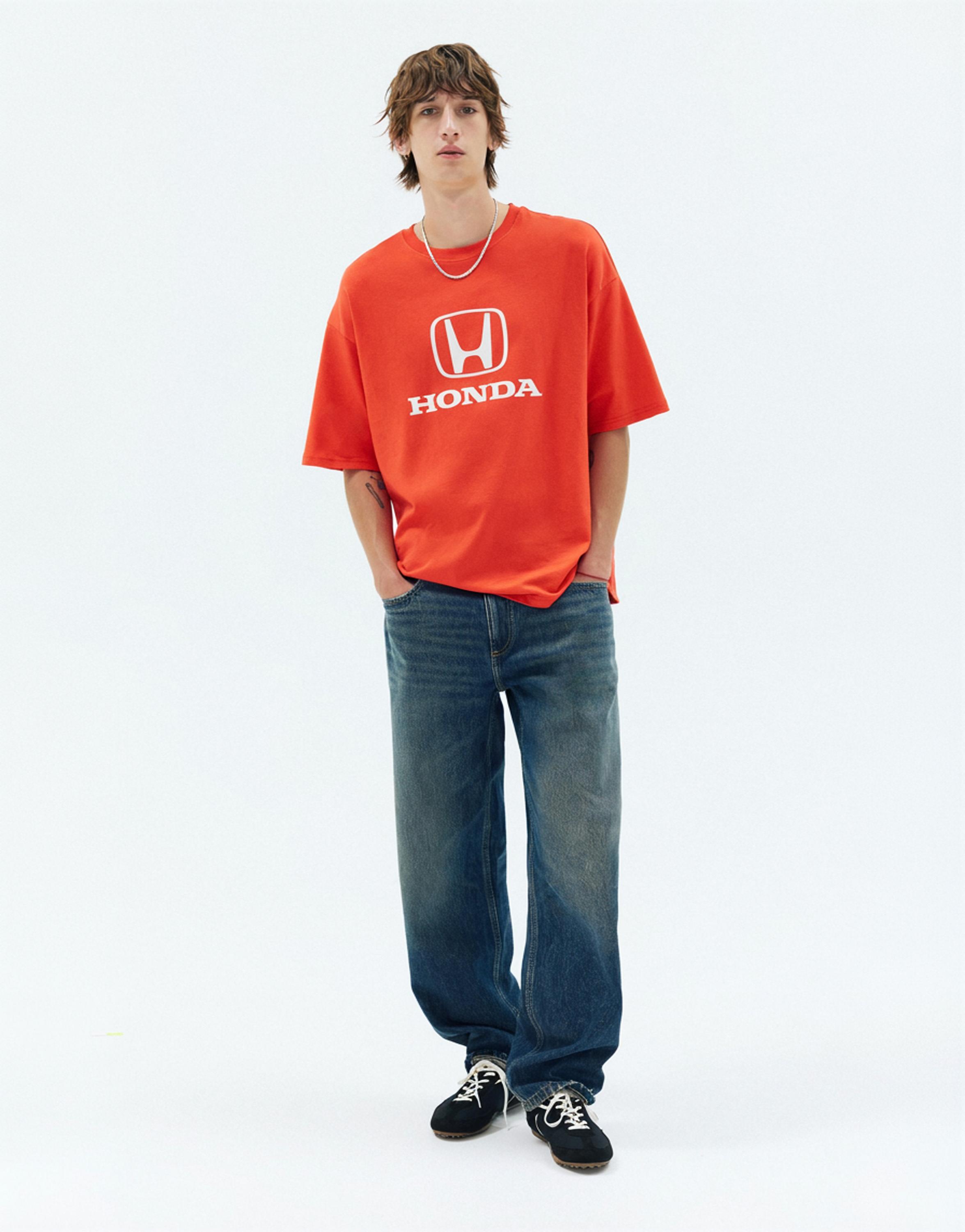 Relaxed fit Honda logo T-shirt — Red