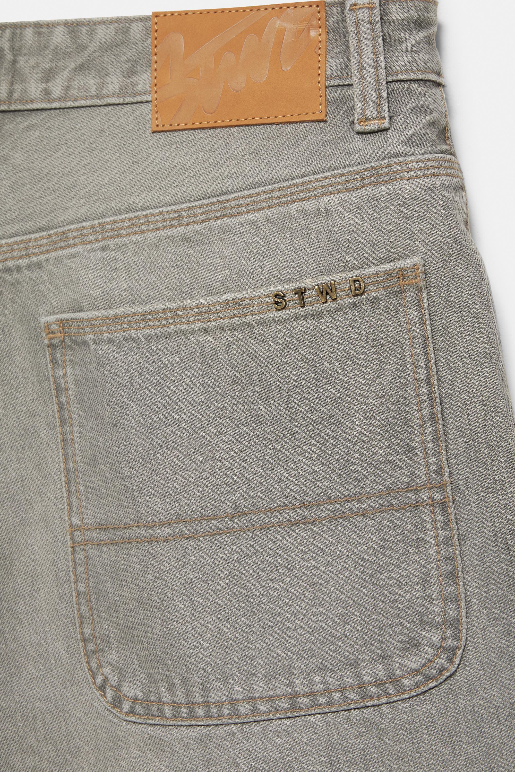 Baggy relaxed fit denim Bermuda shorts — Dark grey