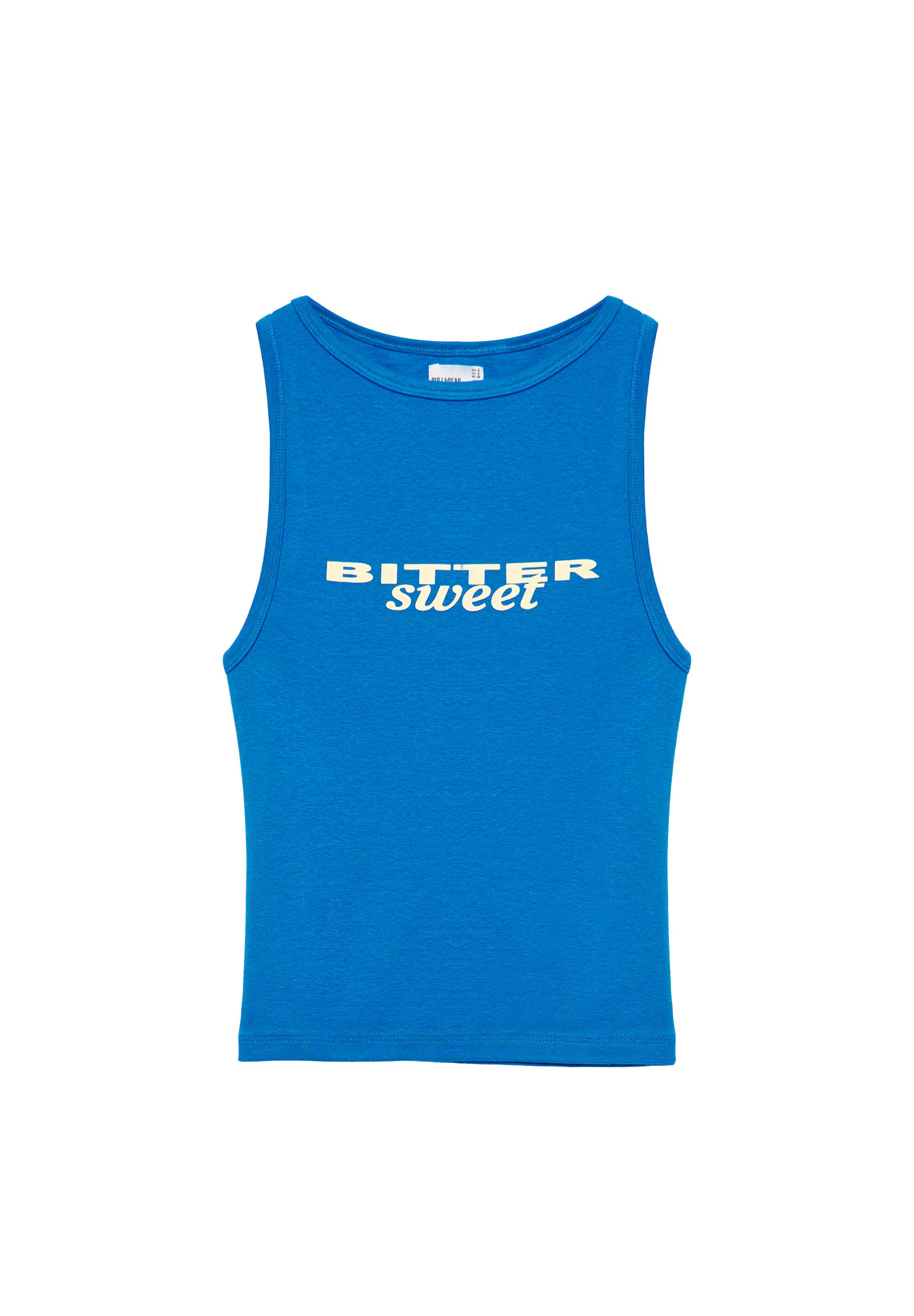 Text tank top — Deep blue
