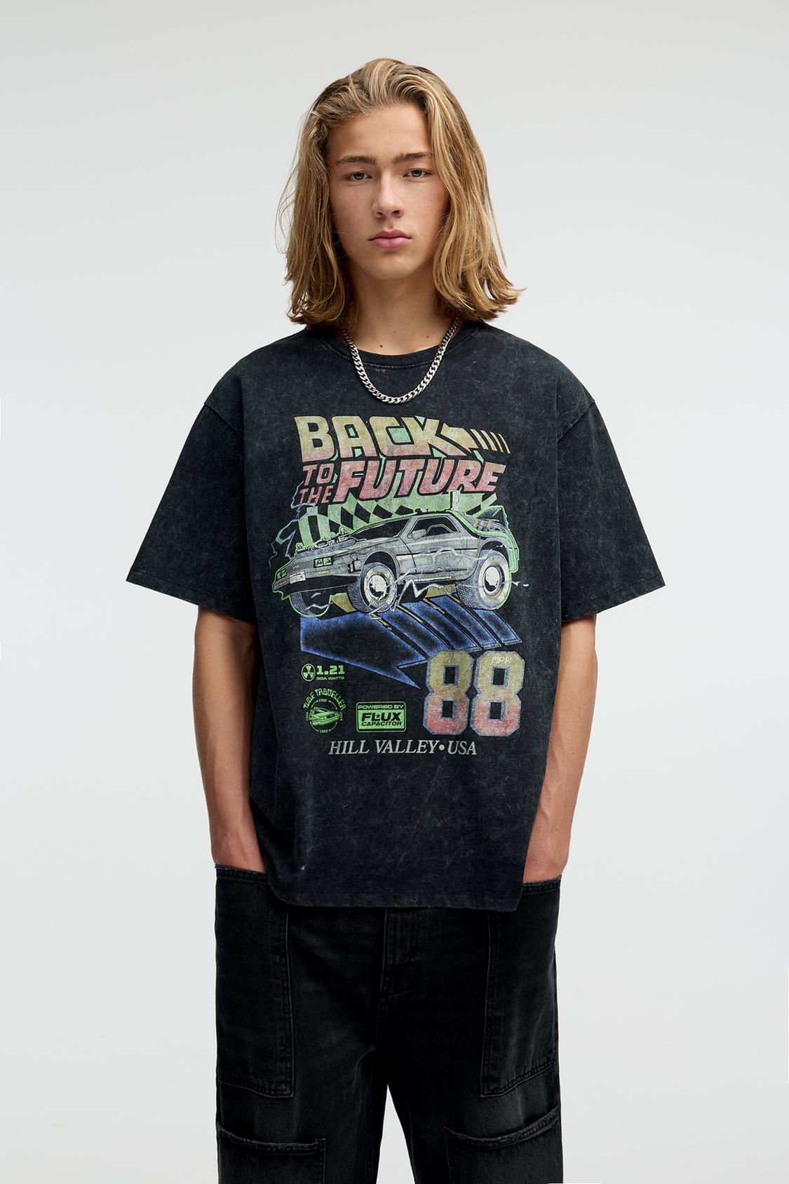 Pull&bear Polera Back To The Future Camiseta Loose Camiseta