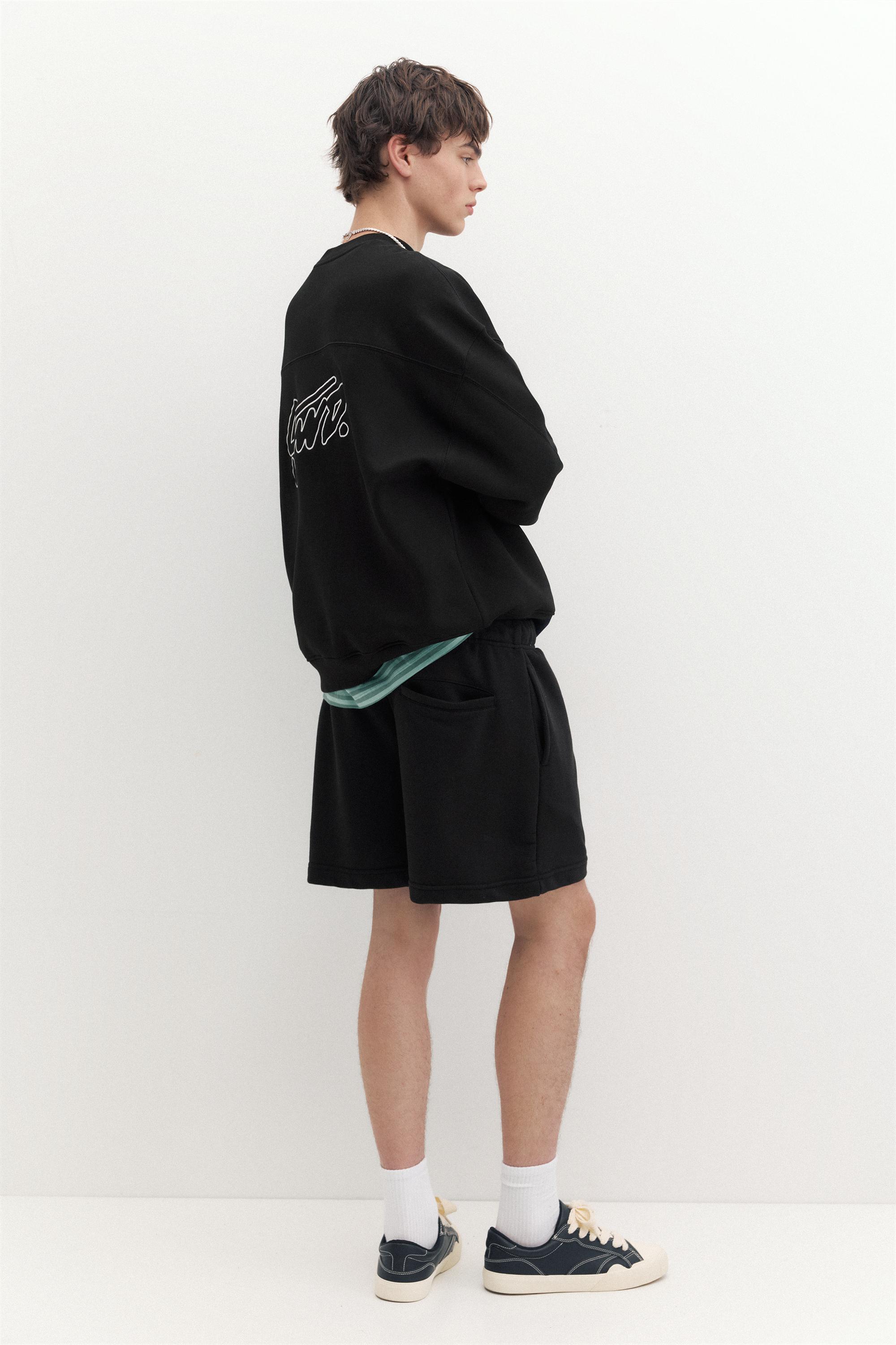 STWD jogger Bermuda shorts — Black