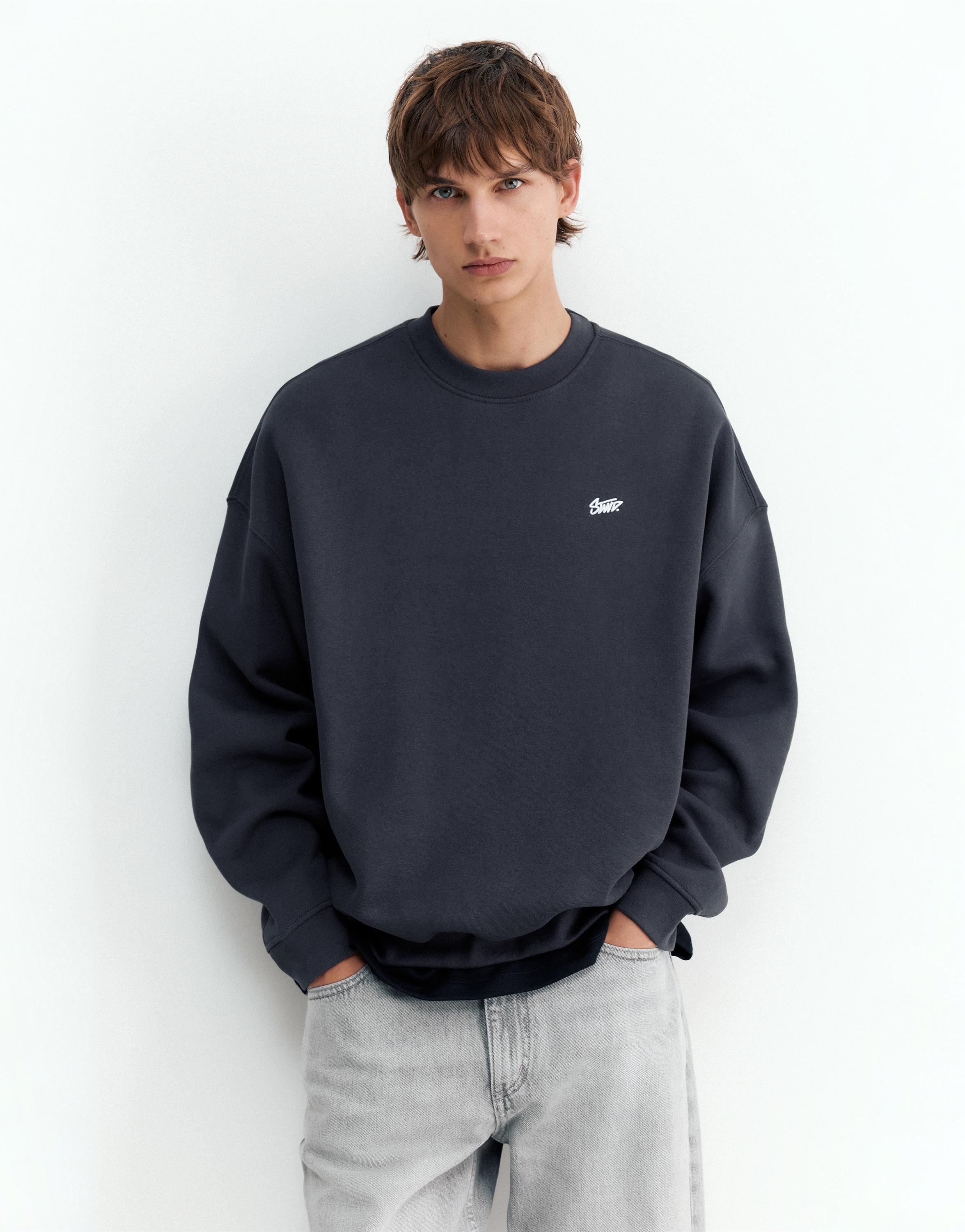 STWD boxy sweatshirt — Anthracite grey
