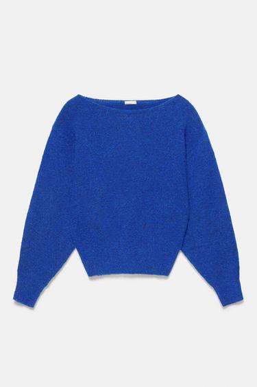Asymmetric knit jumper — Deep blue 5