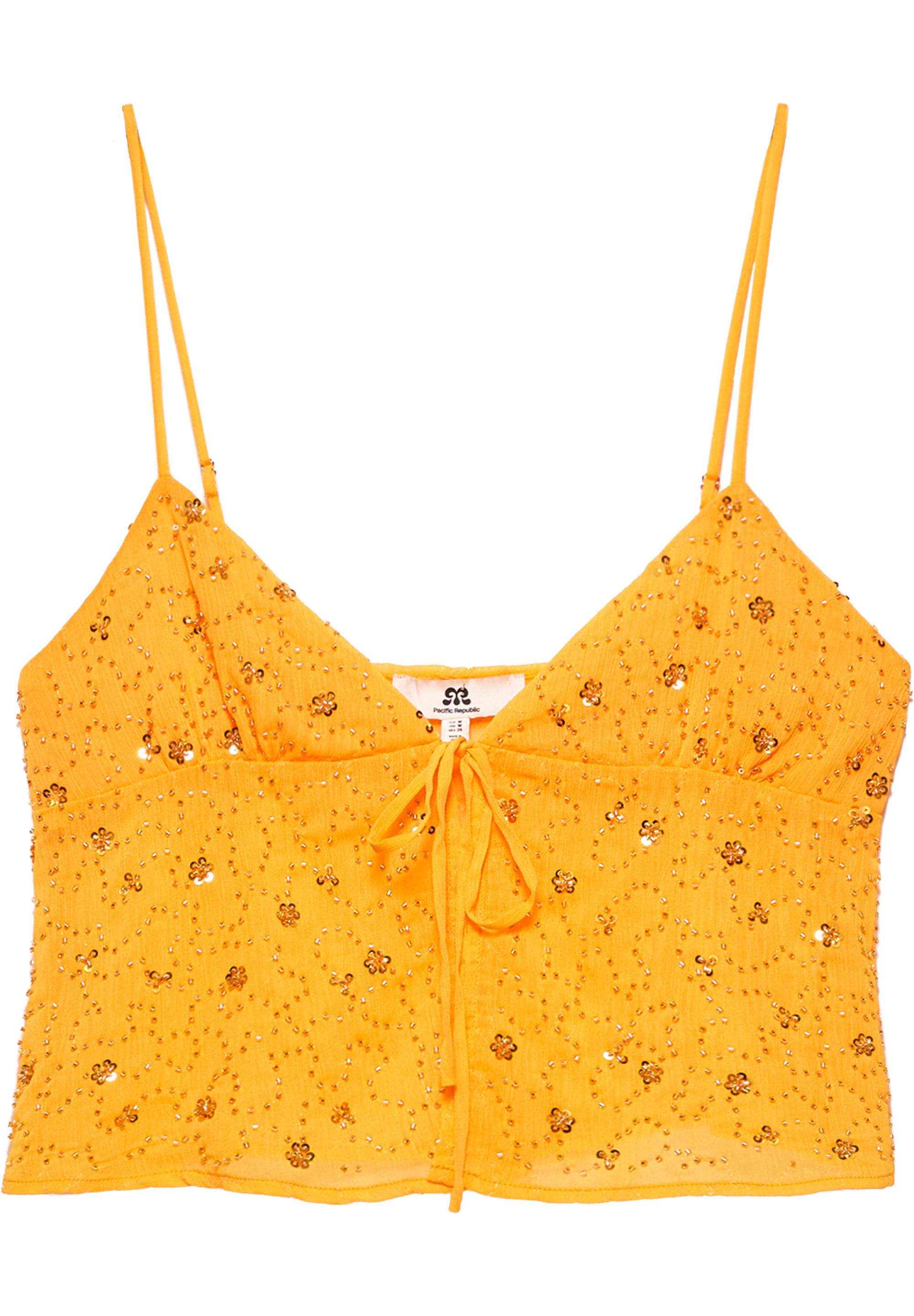 Orange sequin camisole — Orange