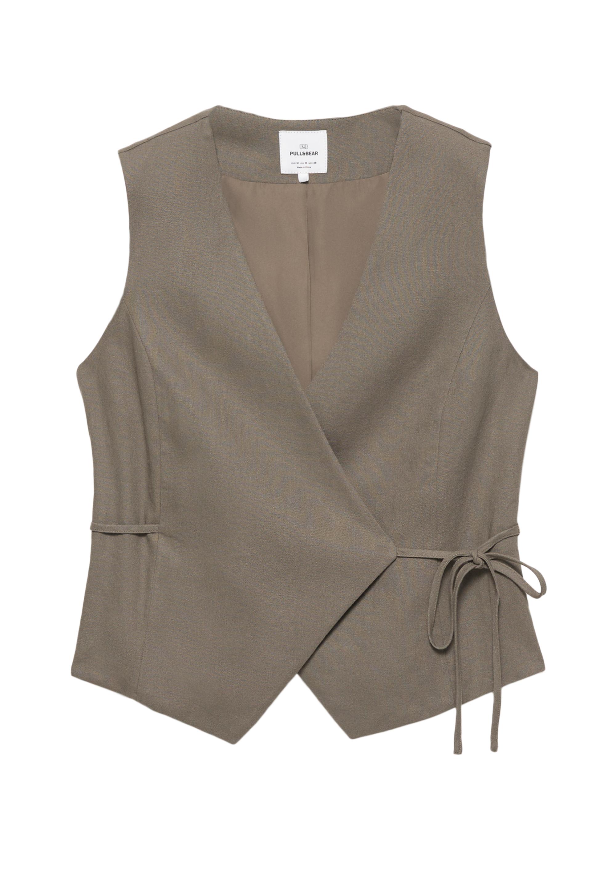 Rustik keten yelek - Görsel 3