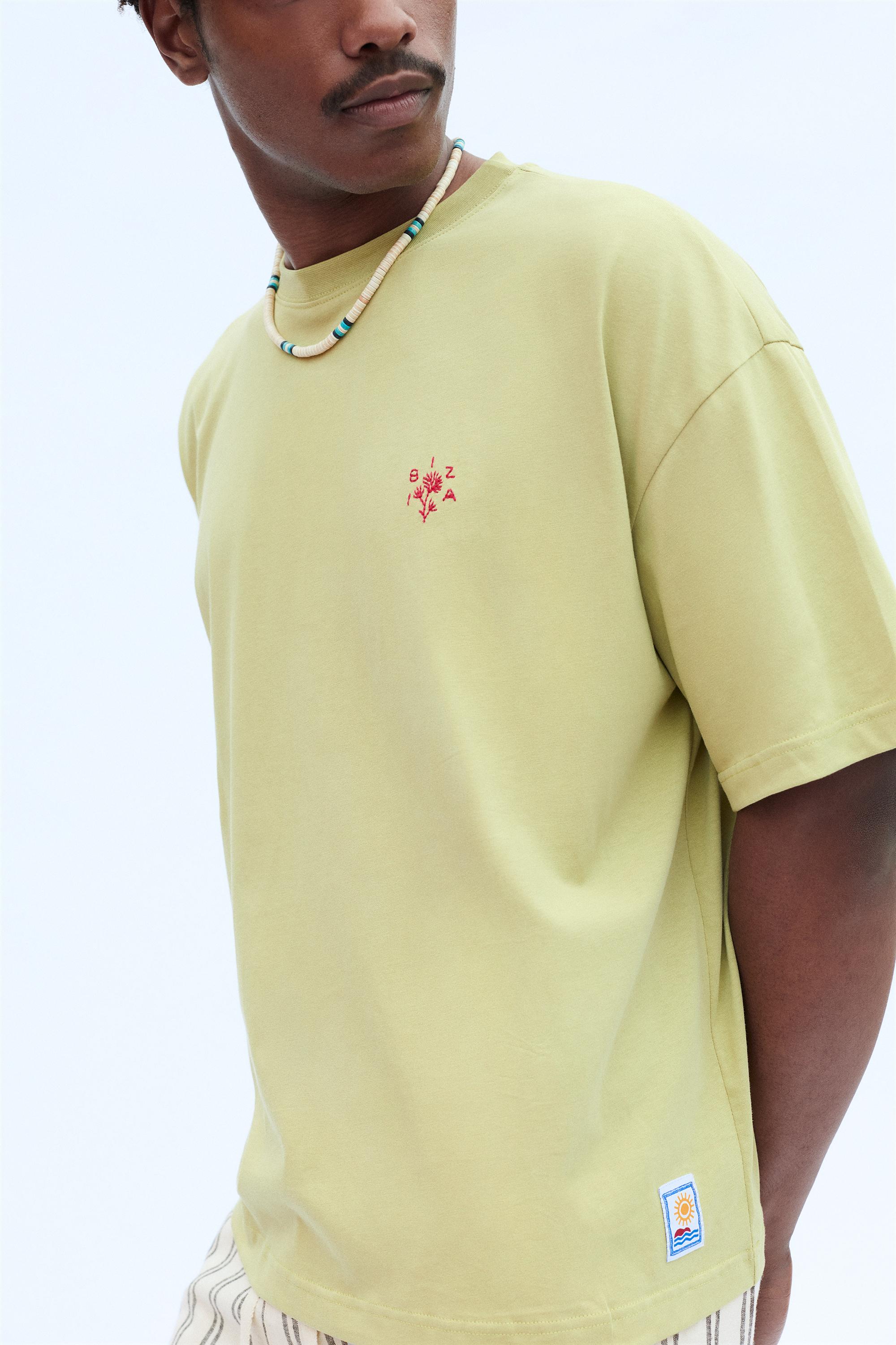 Ibiza embroidered boxy-fit T-shirt — Green