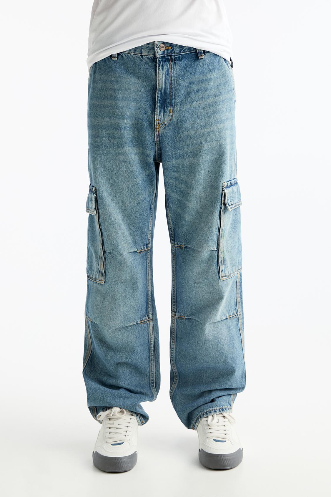 Baggy Pantalones Cargo Pull And Bear STWD Baggy Cargo Jeans PULL&BEAR
