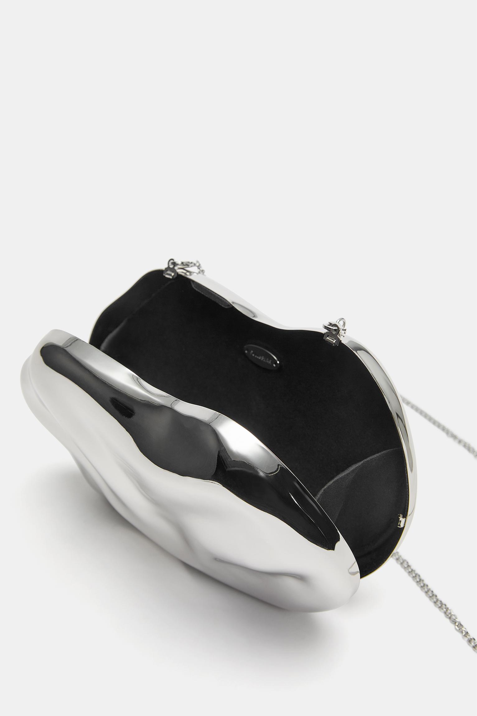 Metalik clutch çanta - Görsel 34