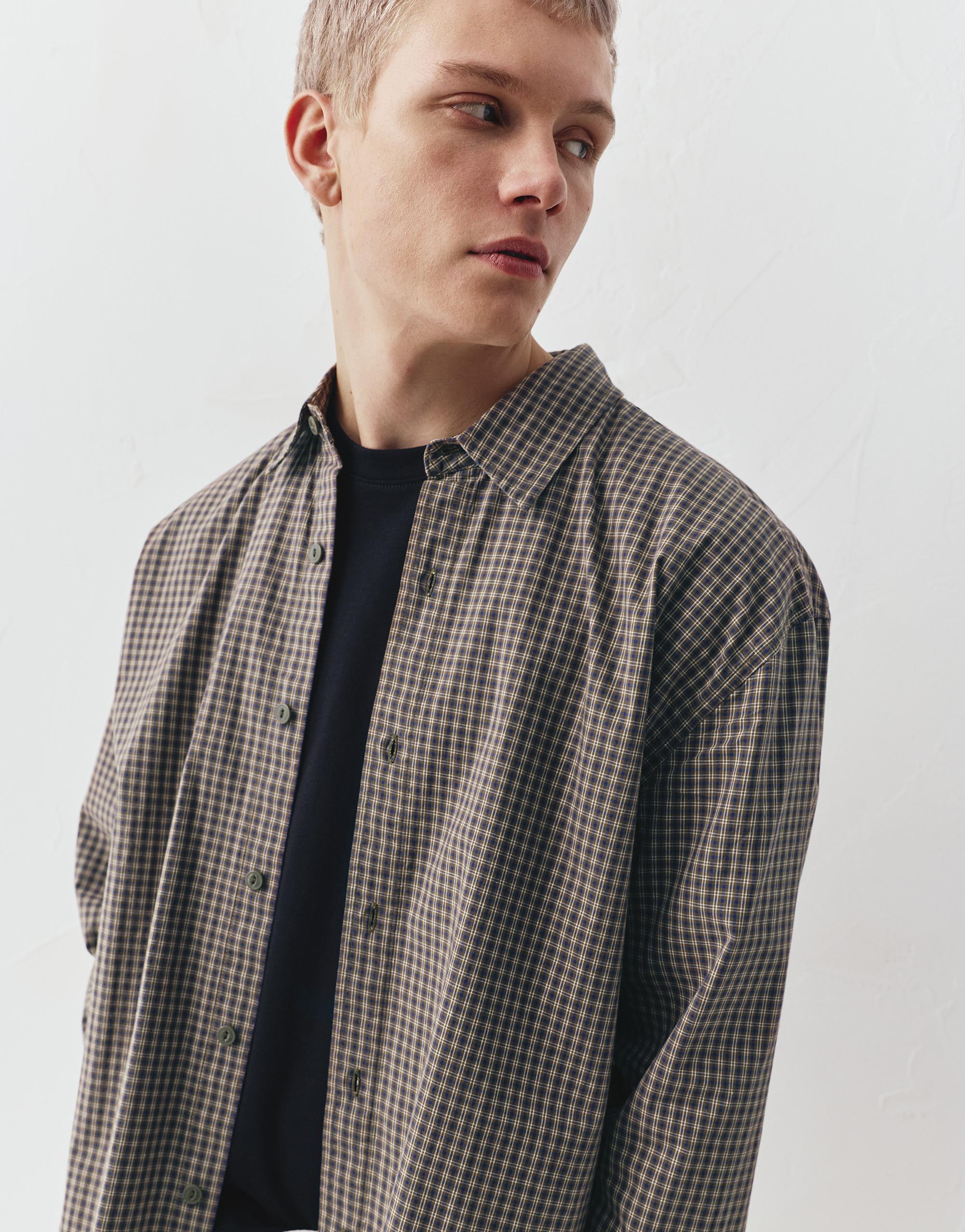 Long sleeve check shirt — Green