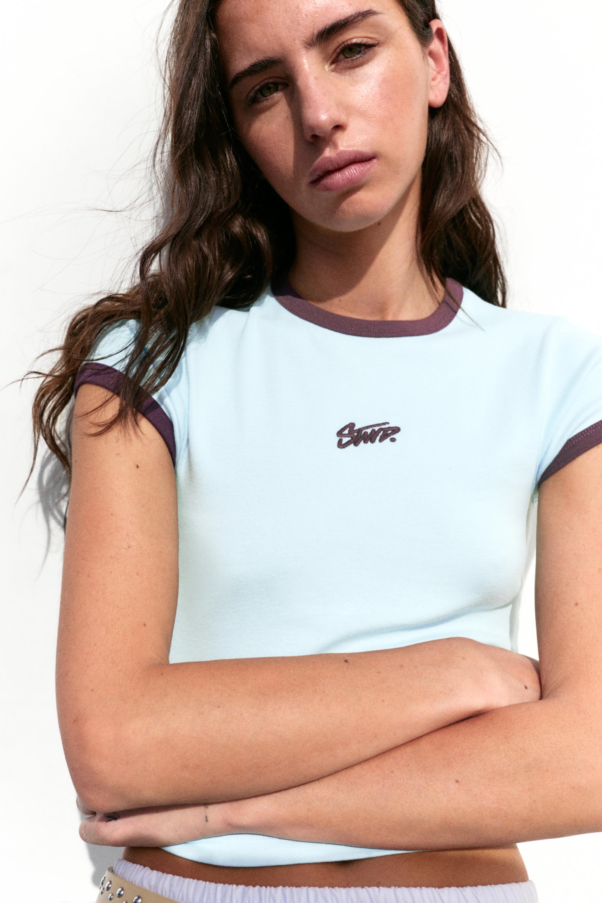 STWD graphic T-shirt — Pale blue