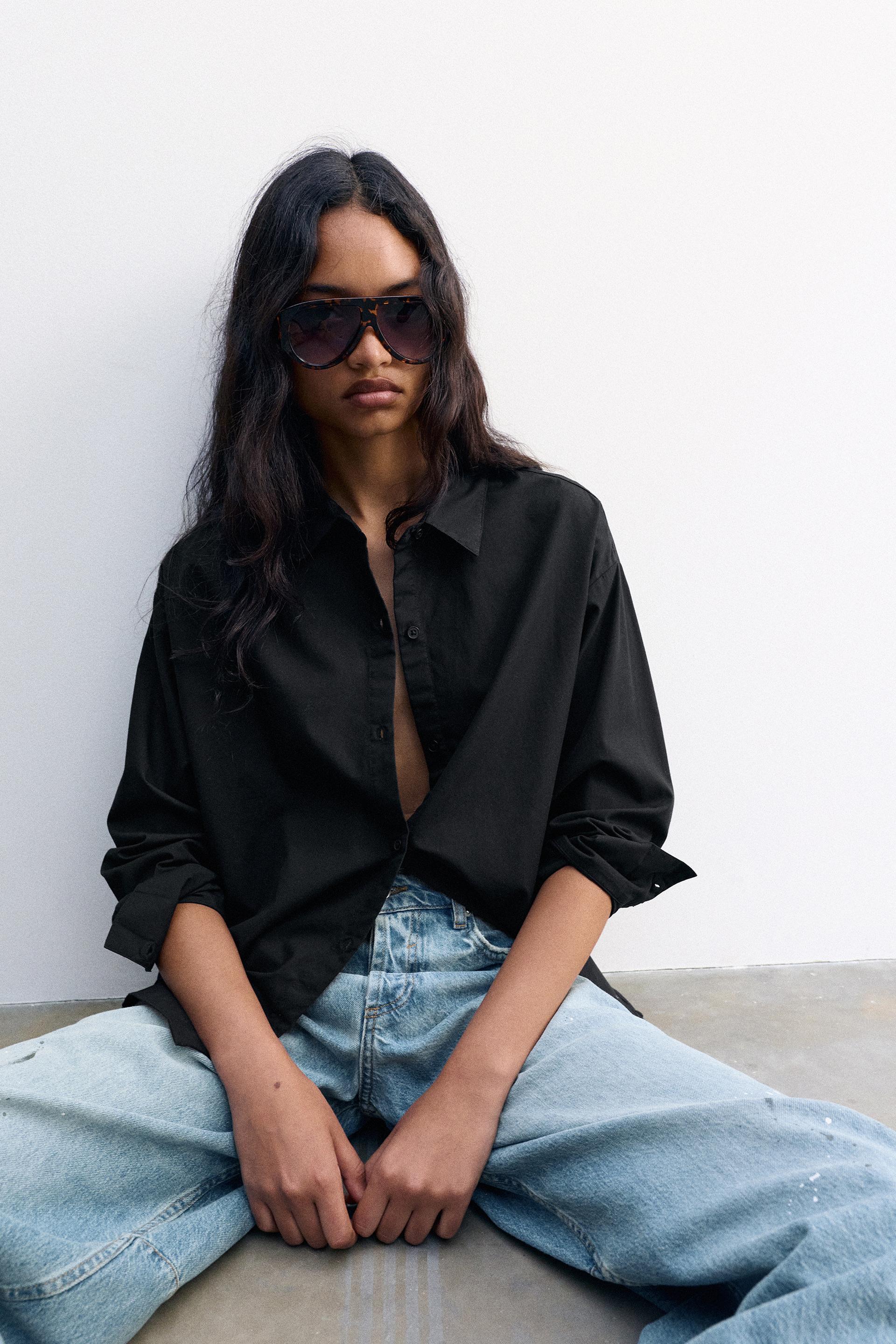 Shirt Chemise Pull And Bear Femme Chemise Popeline Pull&bear