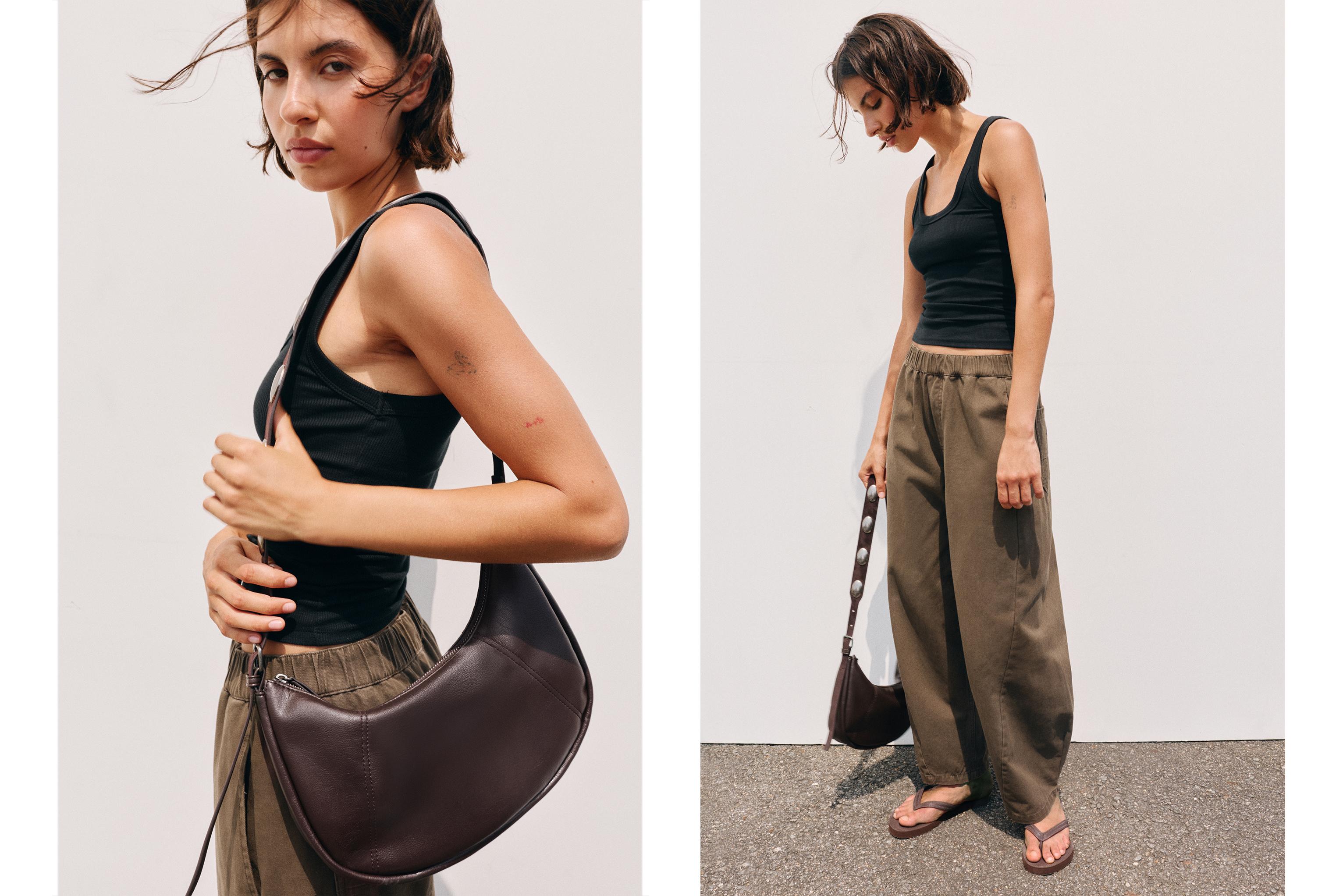 Studded crossbody bag — Brown