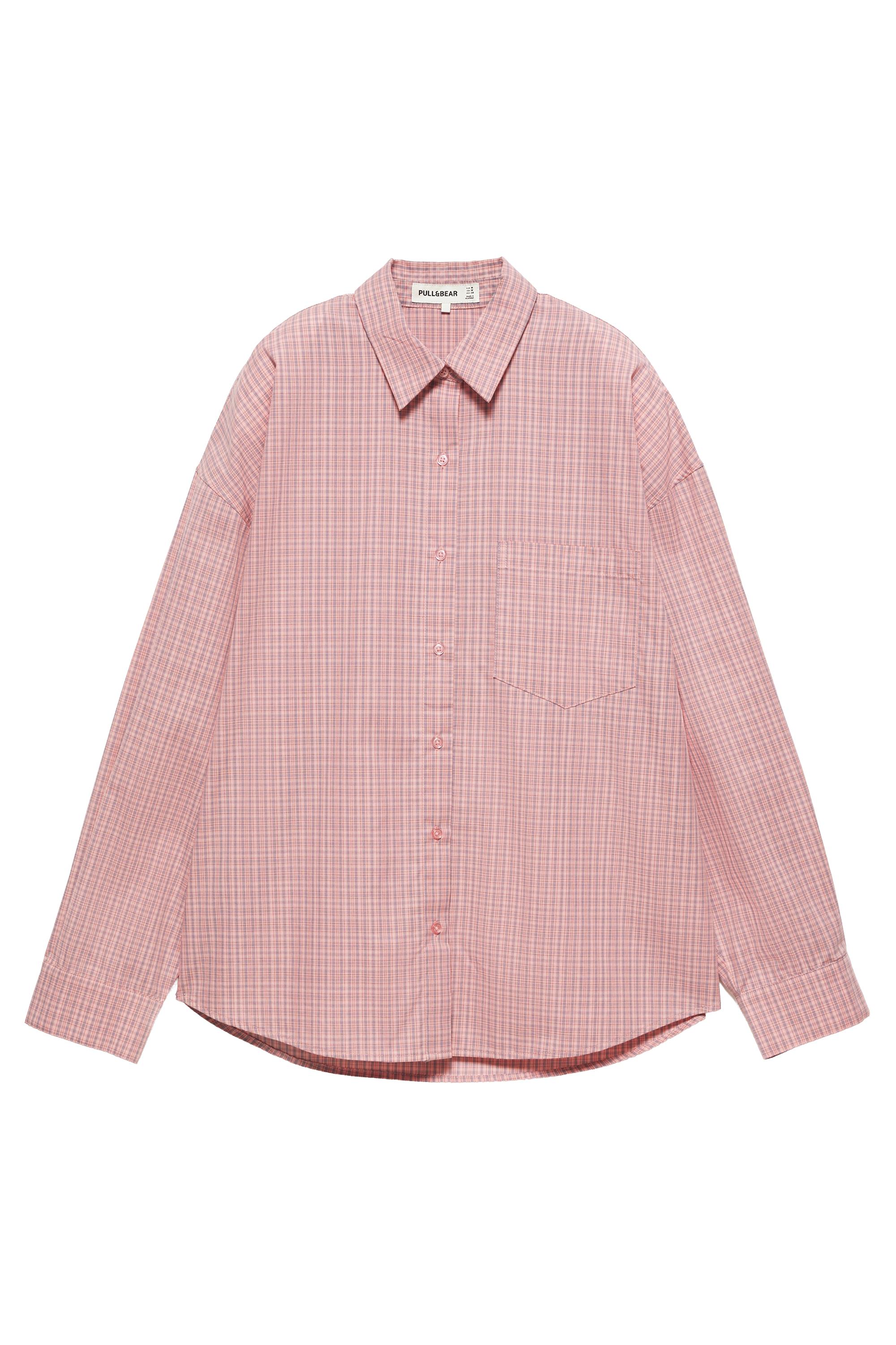 Pull&Bear Kareli cepli gömlek görsel 2