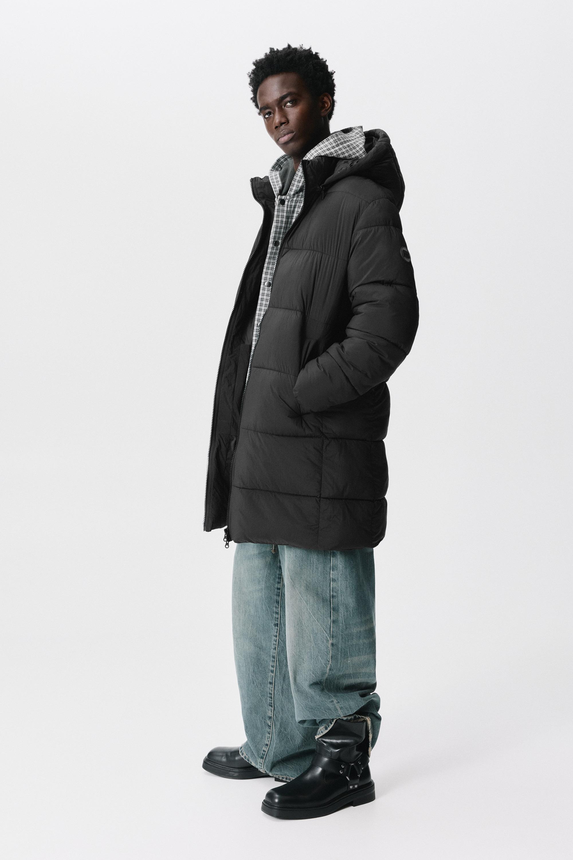 Uzun şişme ceket - Görsel 4