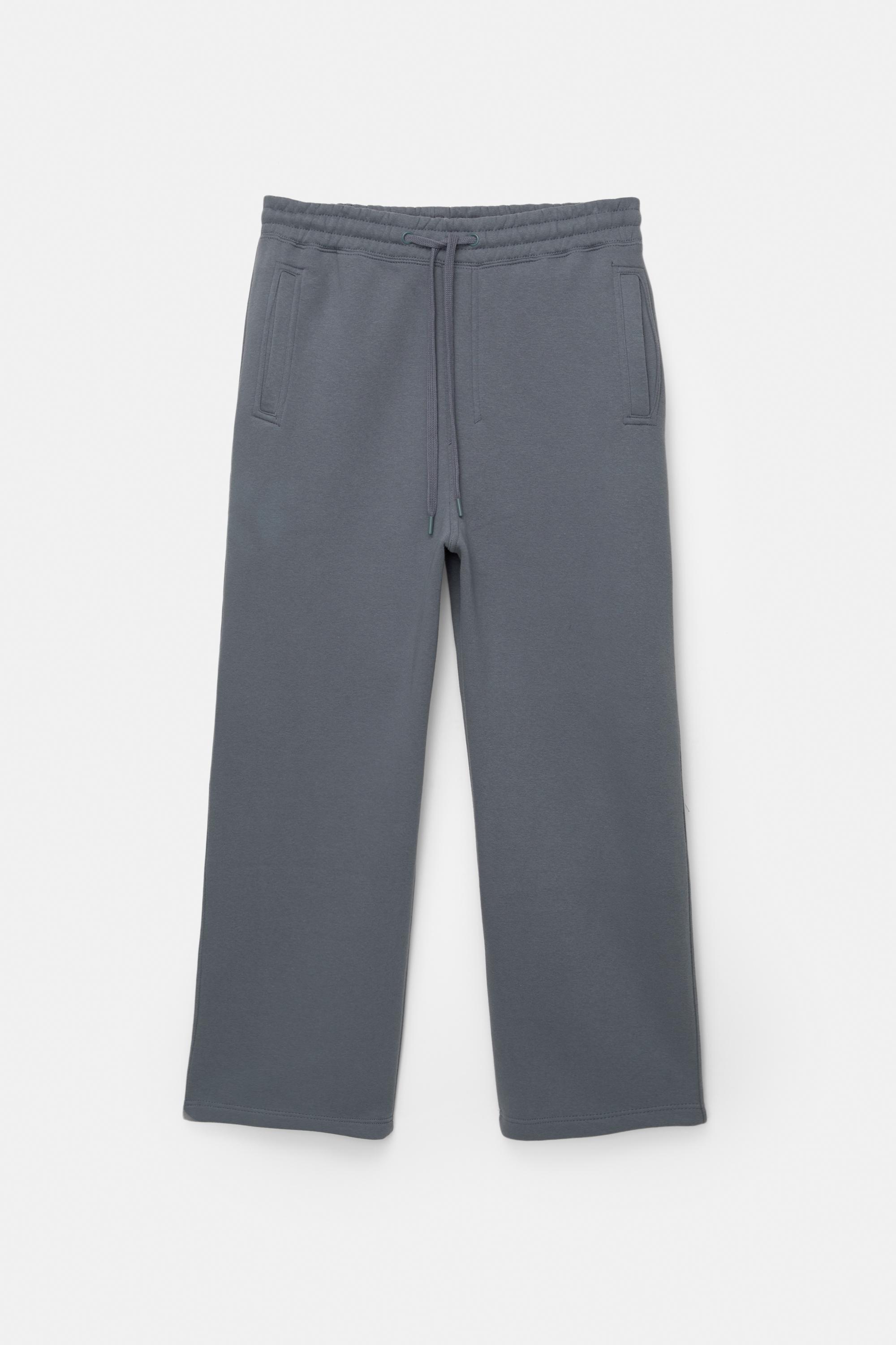 Basic baggy tracksuit bottoms — Grey blue