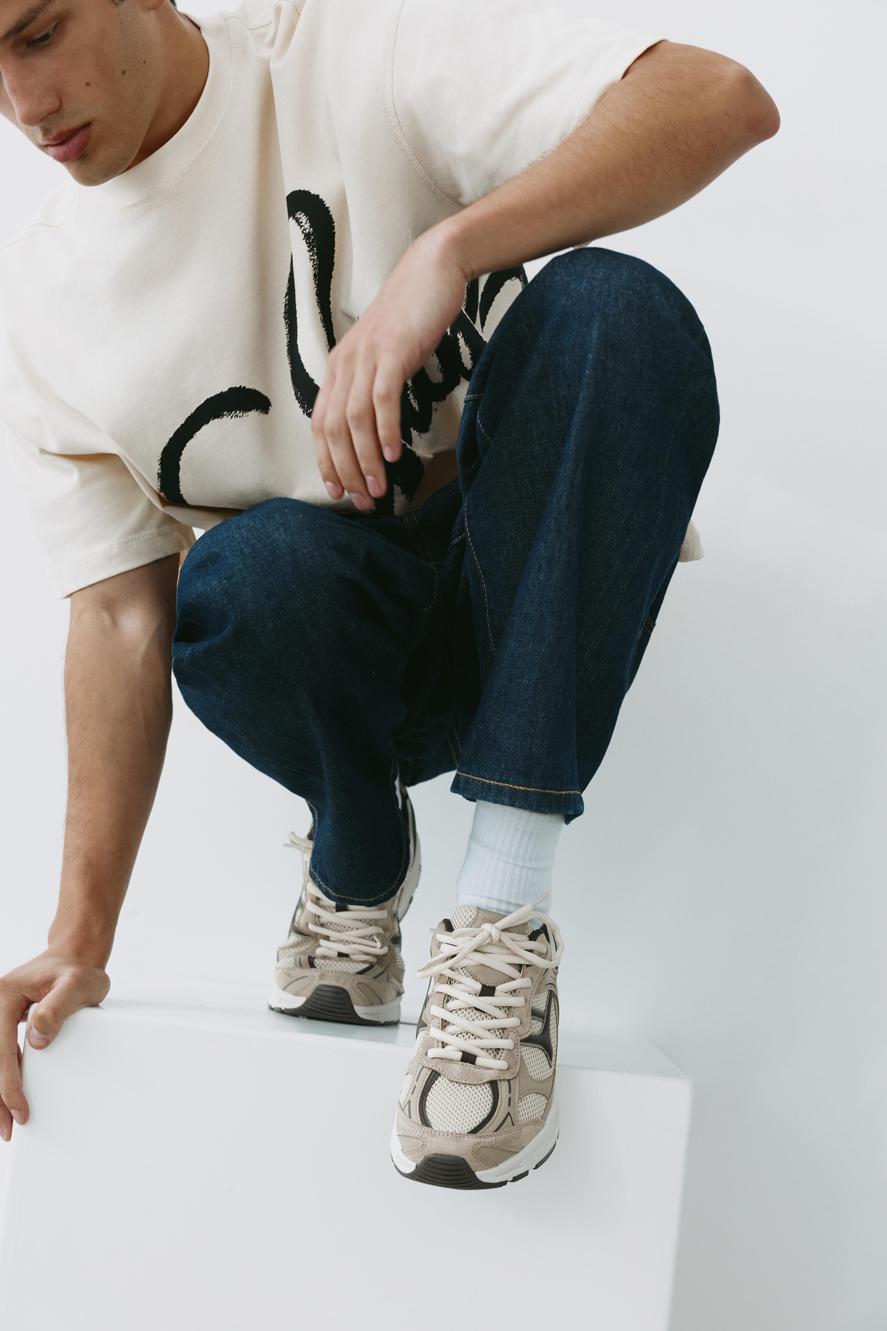 Multi-piece trainers — Ecru