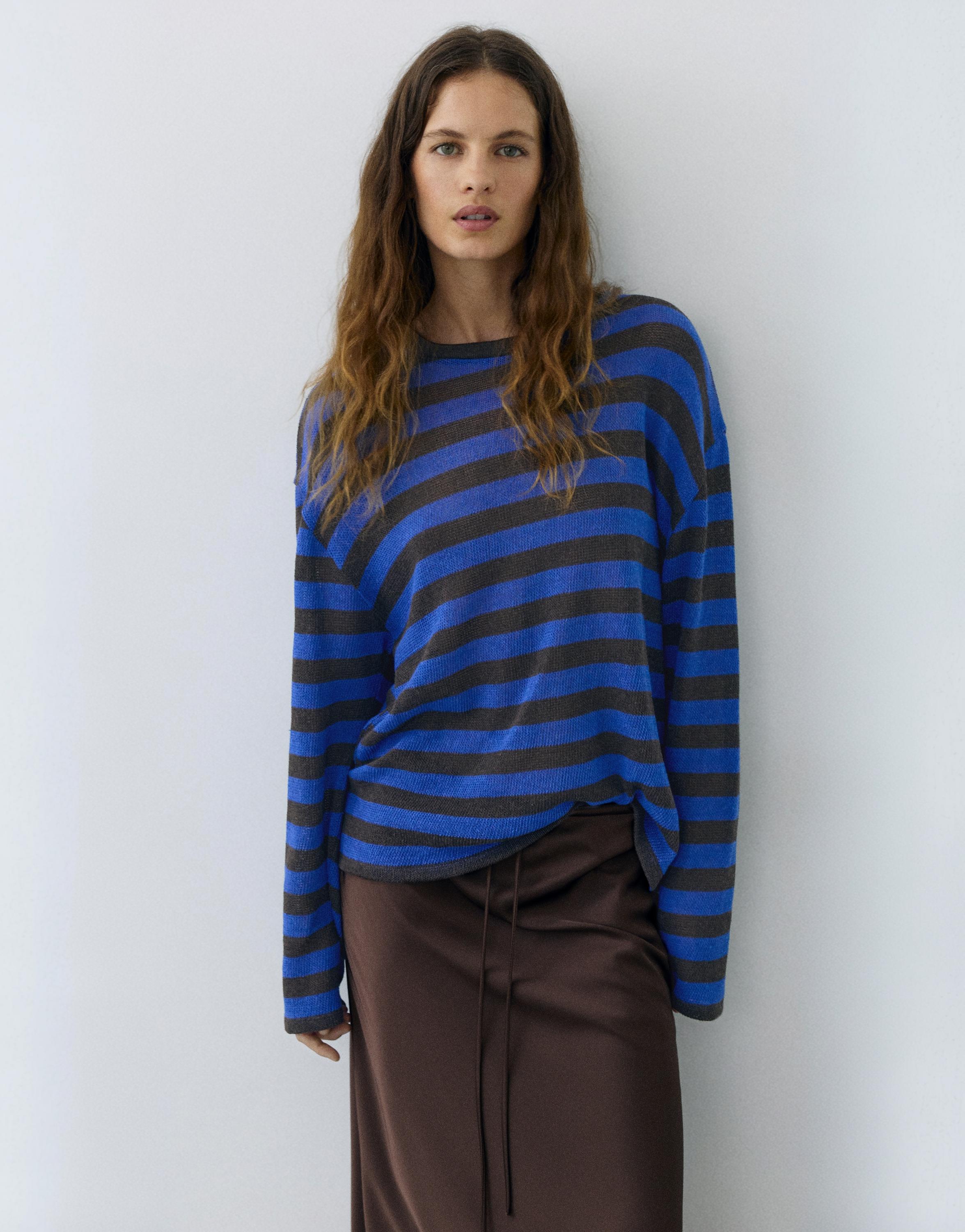 Striped knit T-shirt — Striped