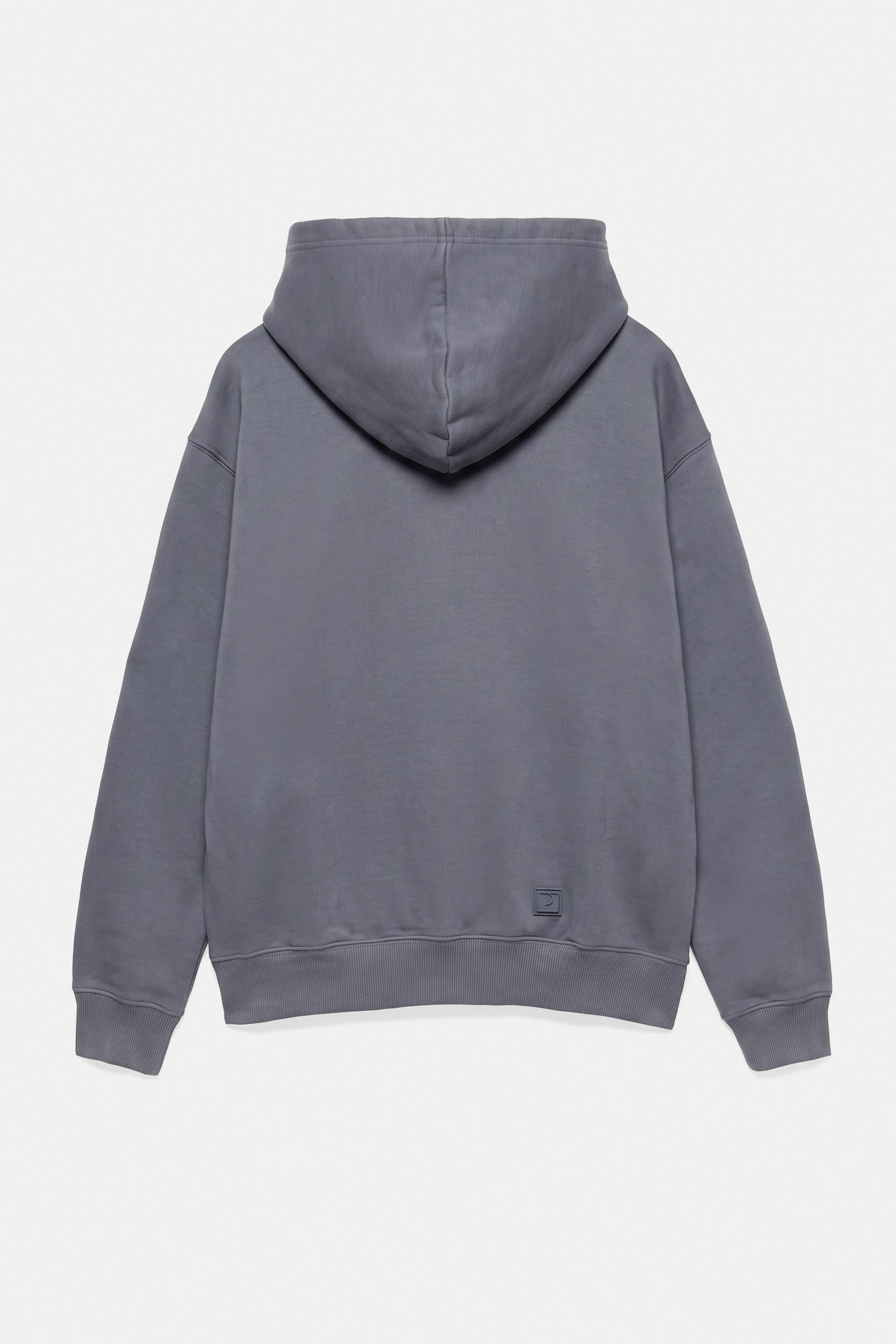Basic hoodie — Grey blue
