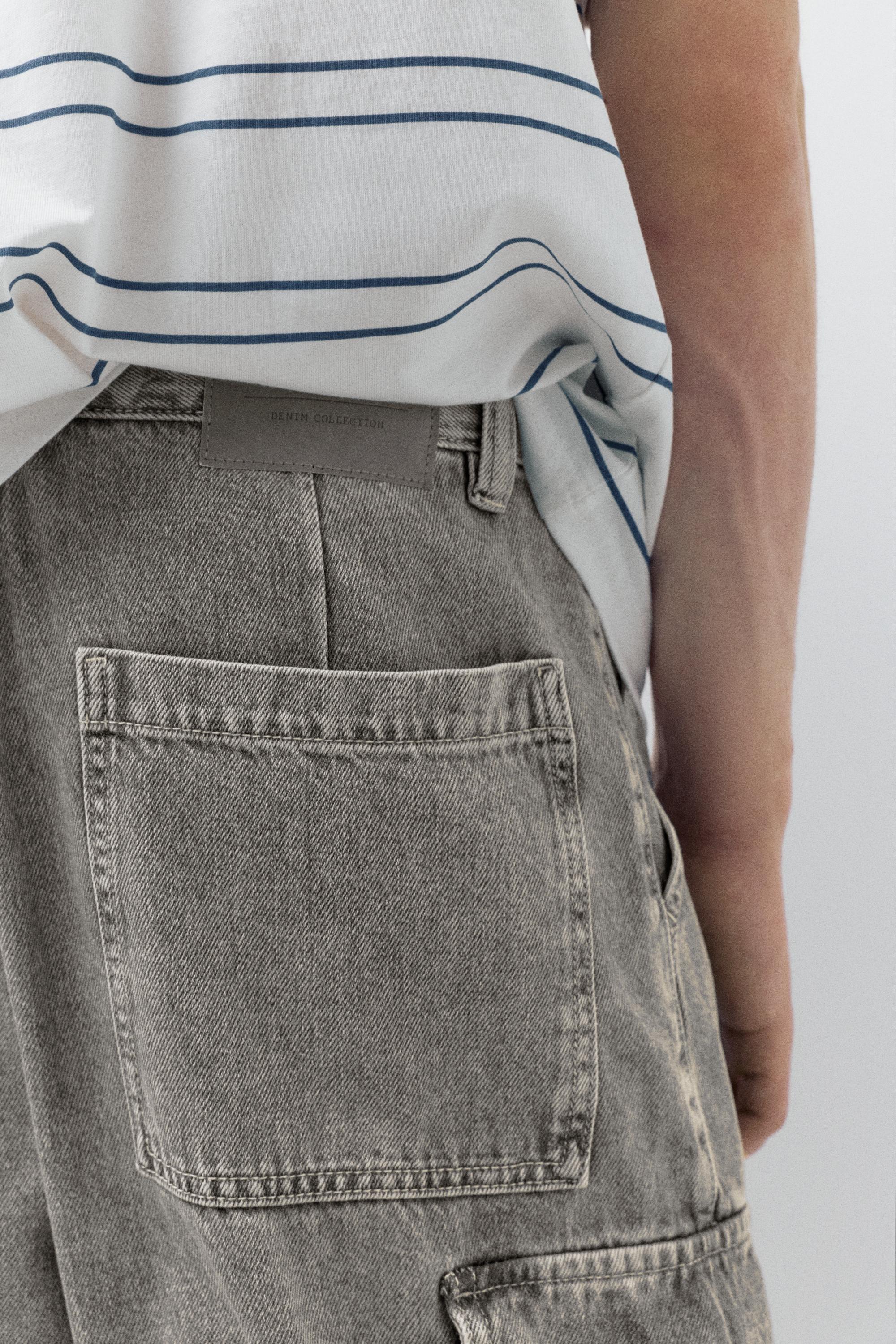 Baggy cargo jeans — Dark grey