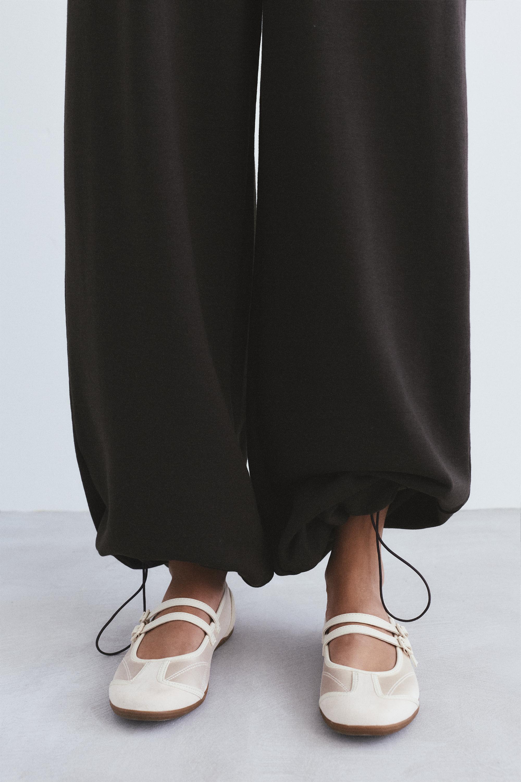 Ayarlanabilir paçalı geniş paça eşofman altı - Görsel 72